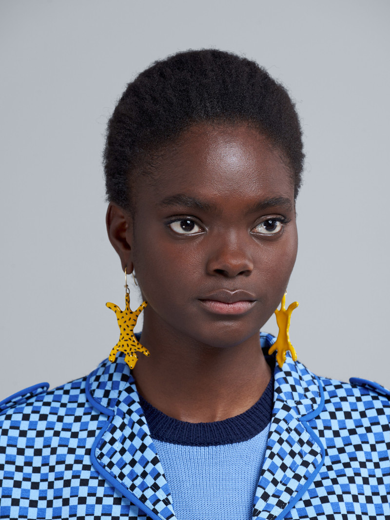 BRASS JUNGLE JAGUAR EARRINGS 2