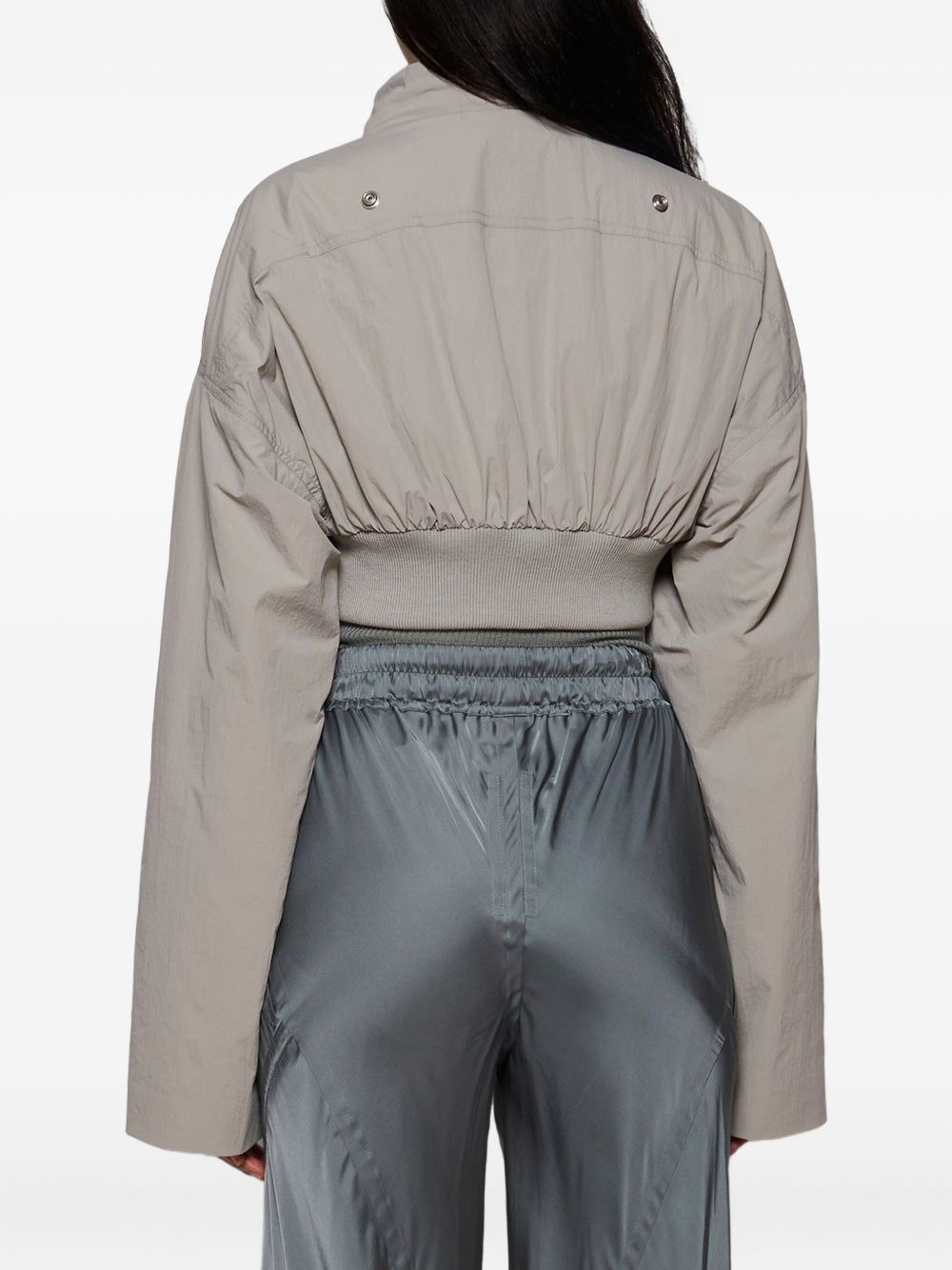 cropped zip-front bomber jacket - 5