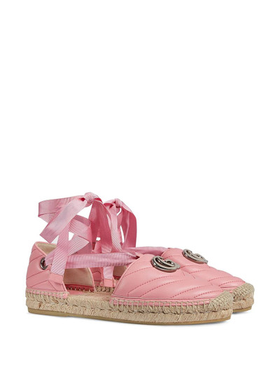 GUCCI matelassé ankle-wrap espadrilles outlook