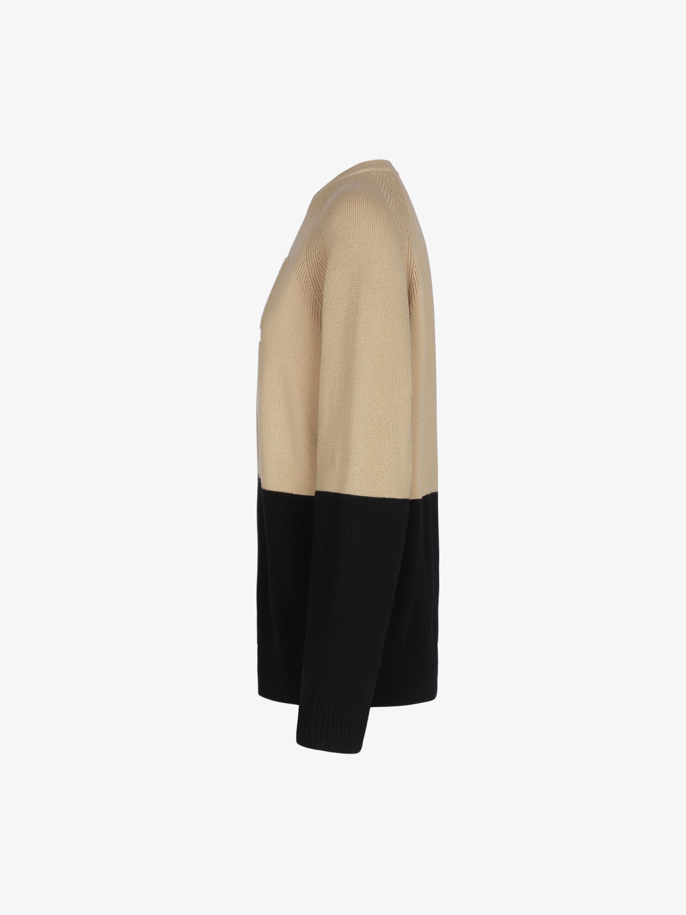 Two tone sweater in cashmere with 4G emblem - 4