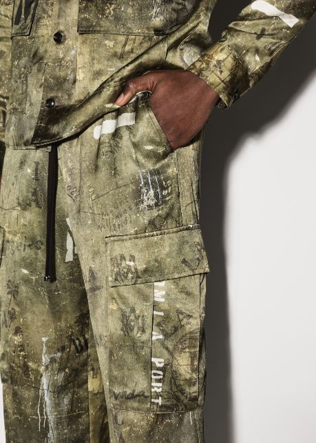 ARMY STENCIL CARGO PANT - 5