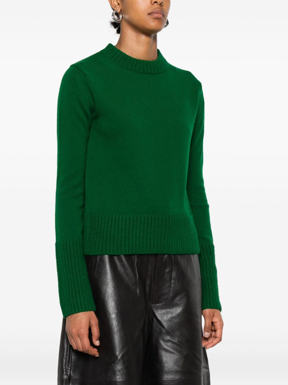 ribbed-cuff wool sweater - 3