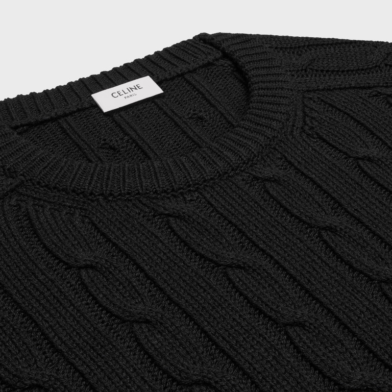 cable-knit triomphe sweater in cashmere 3