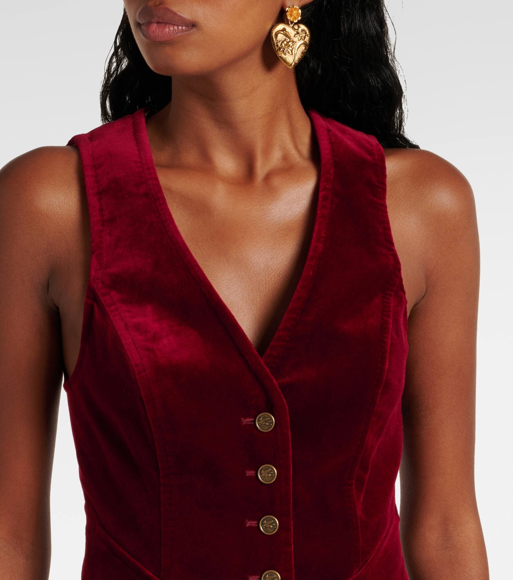 Cotton velvet vest - 4