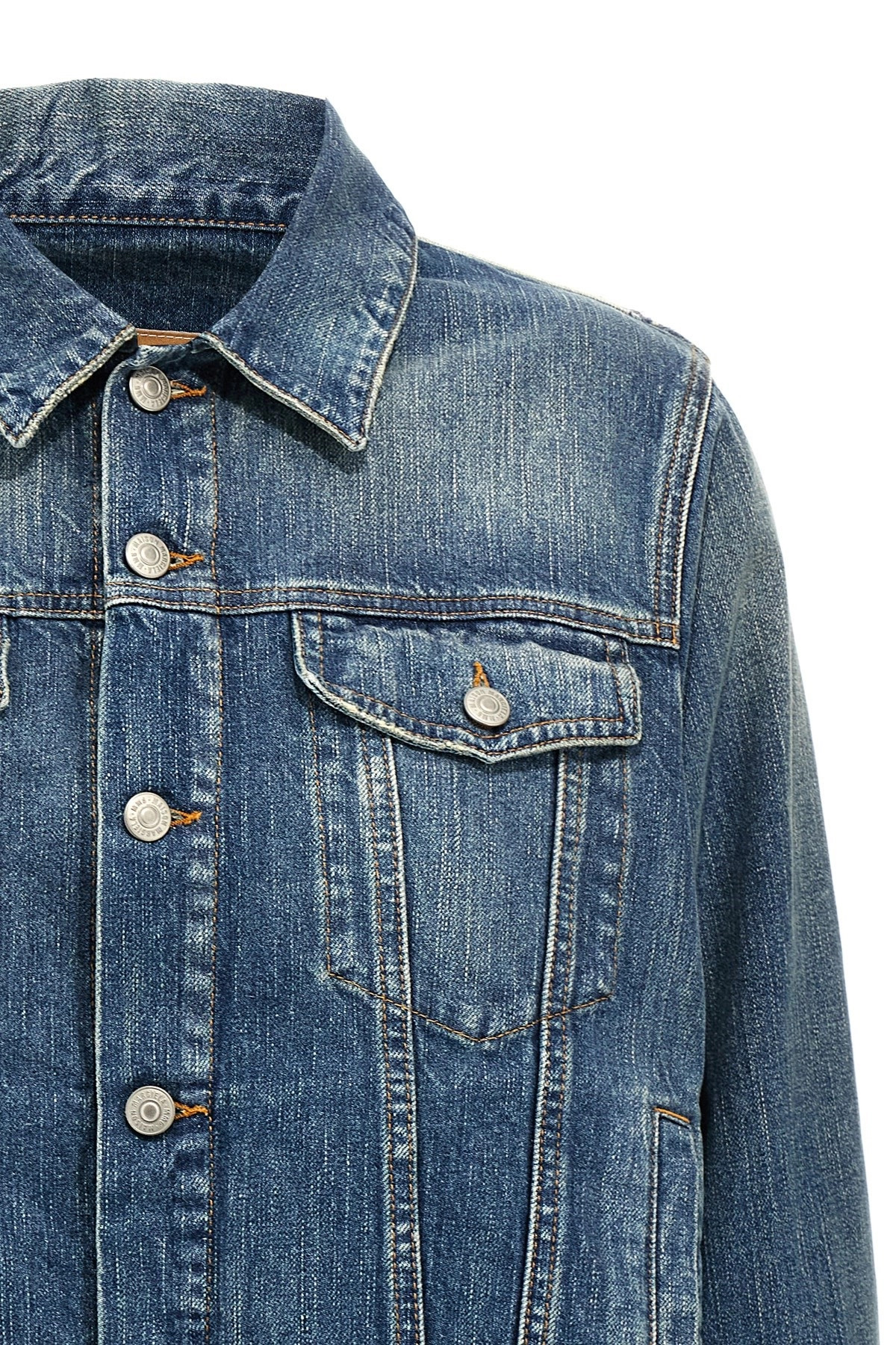 Layered denim jacket - 4