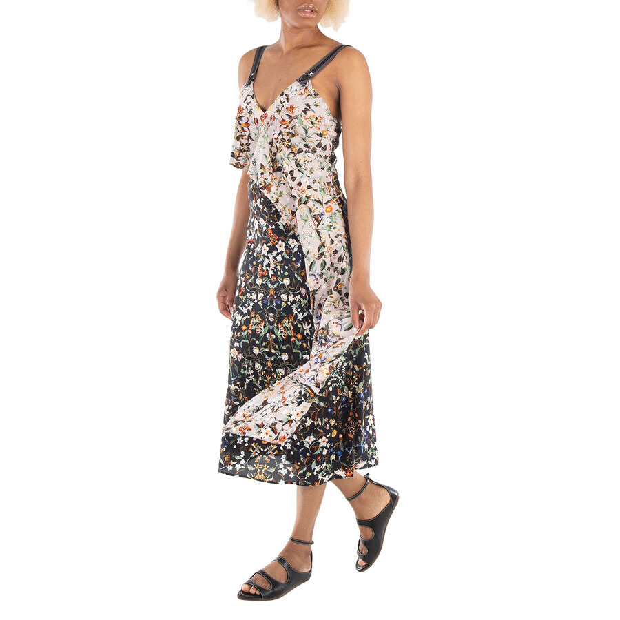 Burberry Ladies Sloane Floral Print Silk Slipdress - 6
