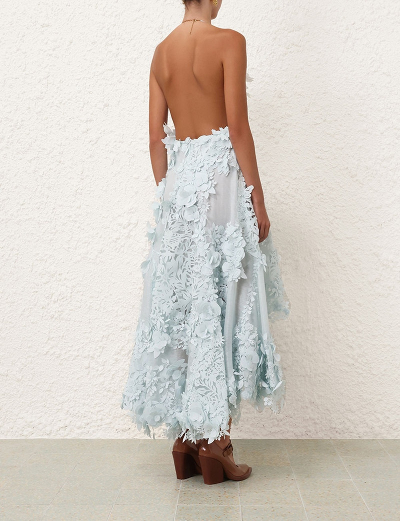 NATURA LASERCUT HALTER DRESS 4
