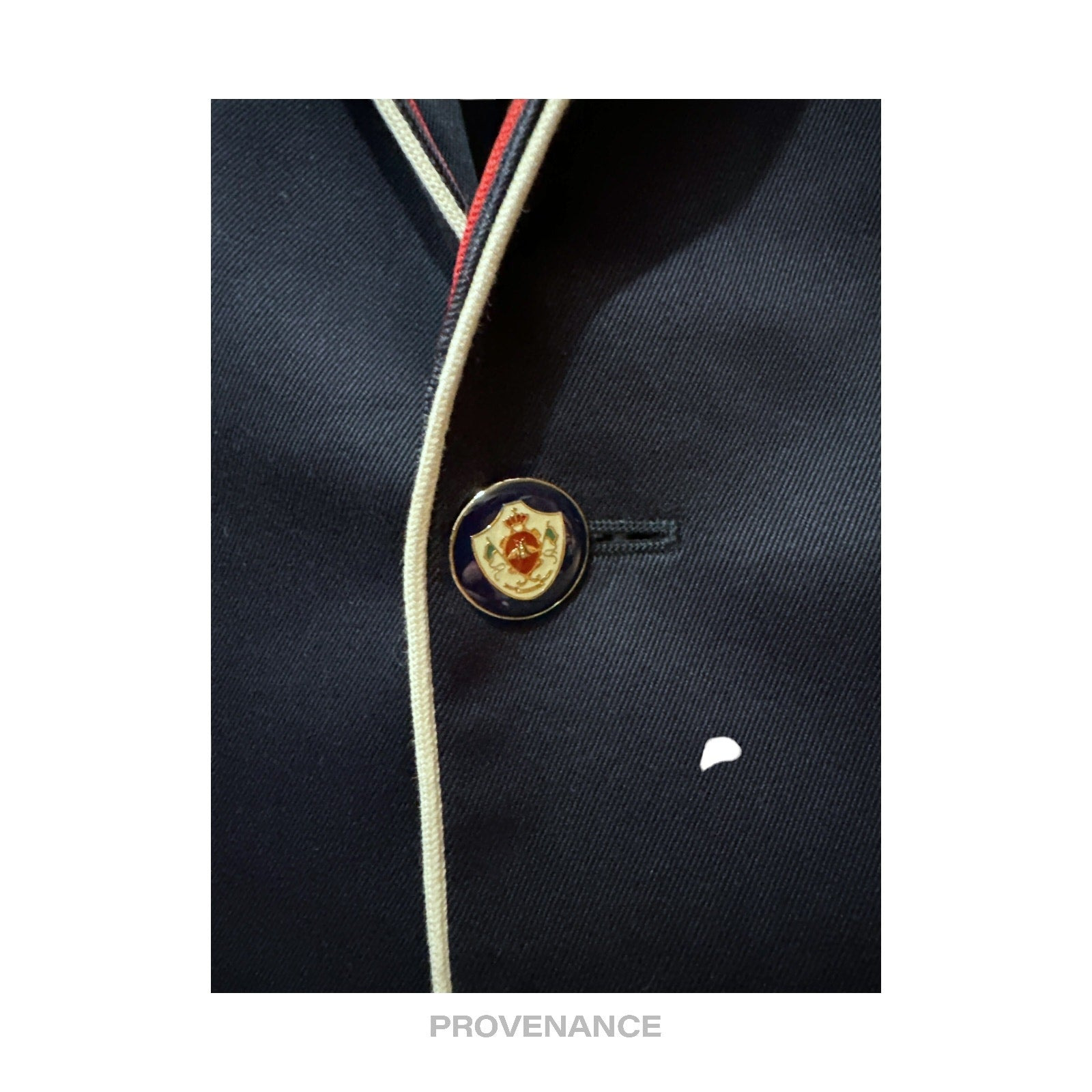 Gucci Contrast Piping Blazer Jacket Coat - Navy Blue 46 - 9
