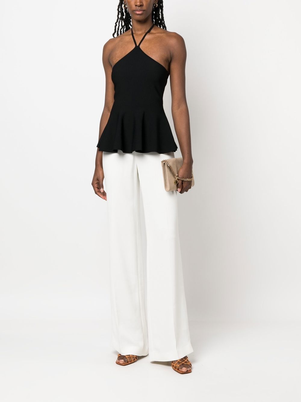 high-waisted flared trousers - 2