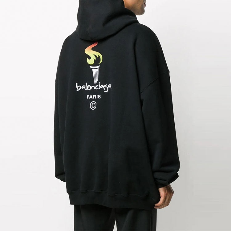 Balenciaga Paris Olympics Oversized Hoodie 'Black' 620973TIV451070 - 3