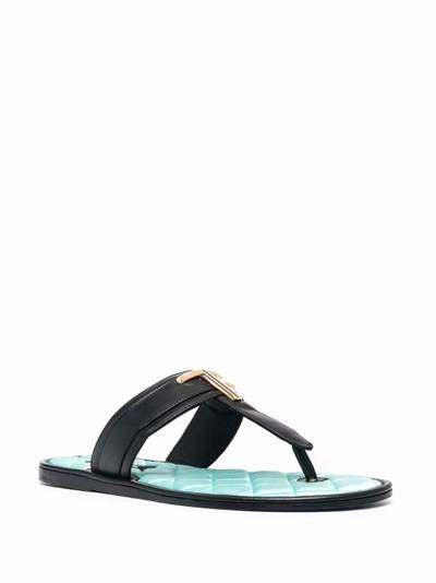 TOM FORD TF plaque quilted insole sandals outlook