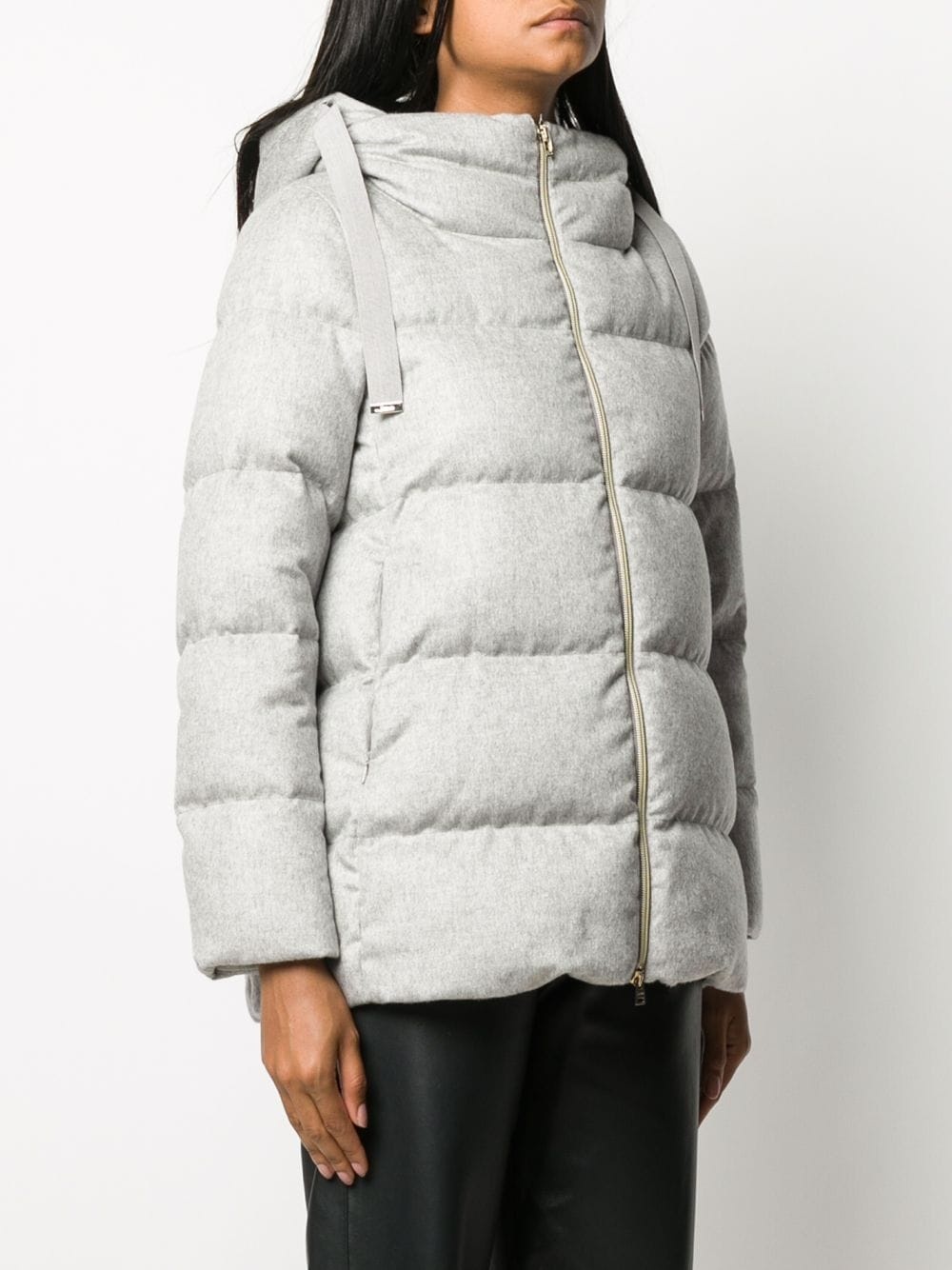 hooded zip-up puffer jacket - 3