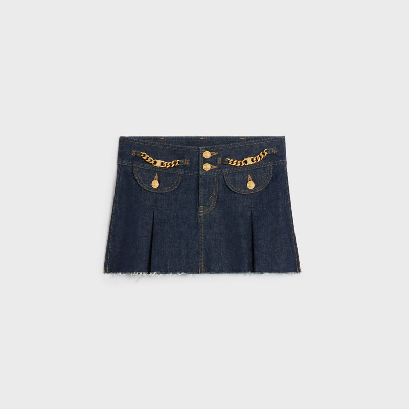 Mini skirt in rinsed wash denim 1