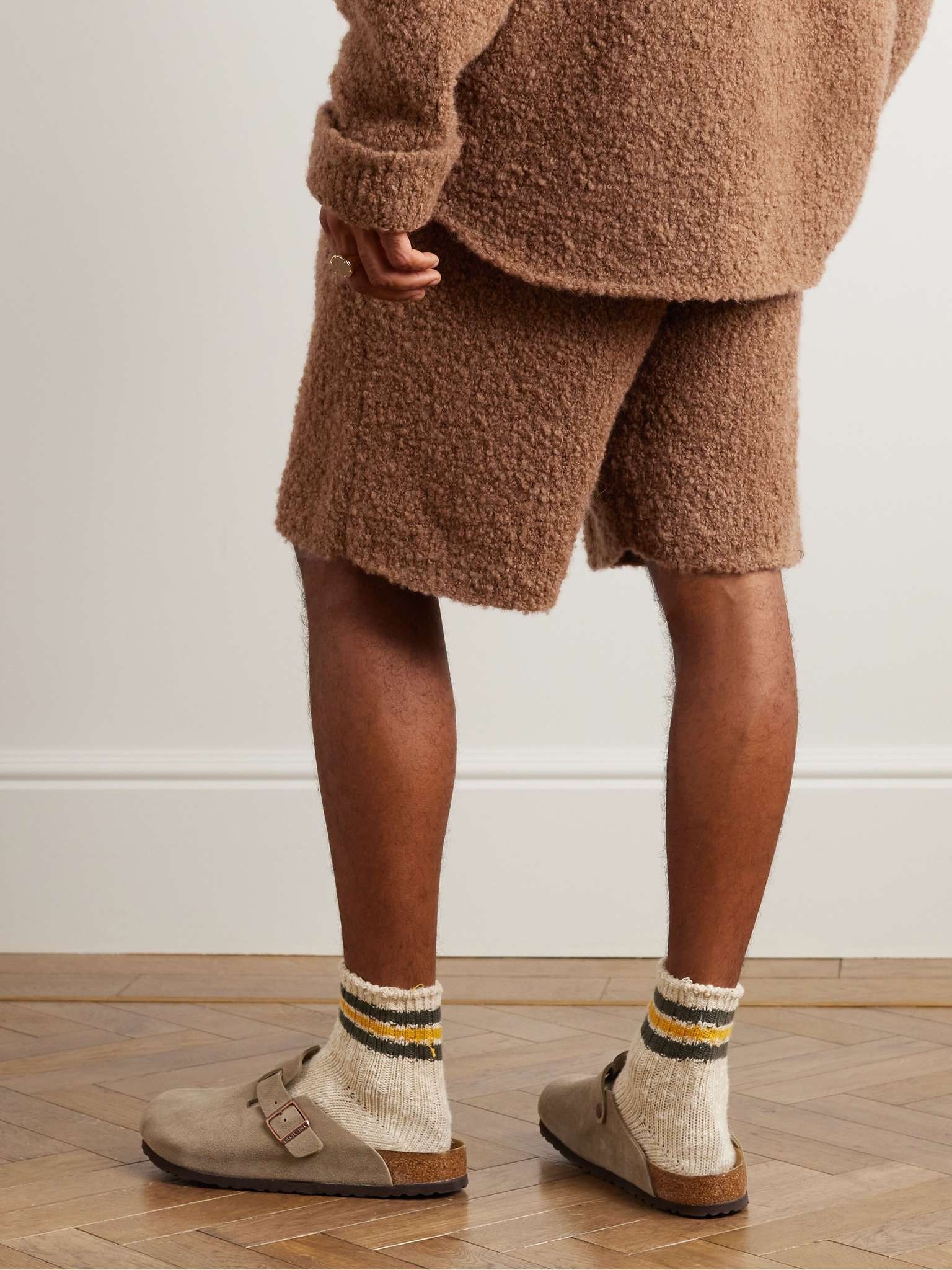 Straight-Leg Cashmere, Silk and Alpaca-Blend Bouclé Drawstring Shorts - 4