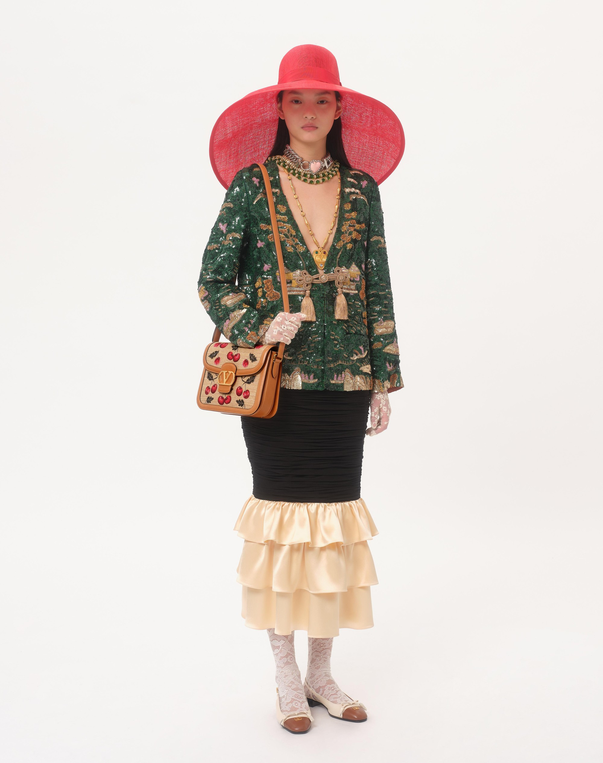 VALENTINO GARAVANI 9TO5 SHOULDER BAG IN SYNTHETIC JACQUARD RAFFIA - 2