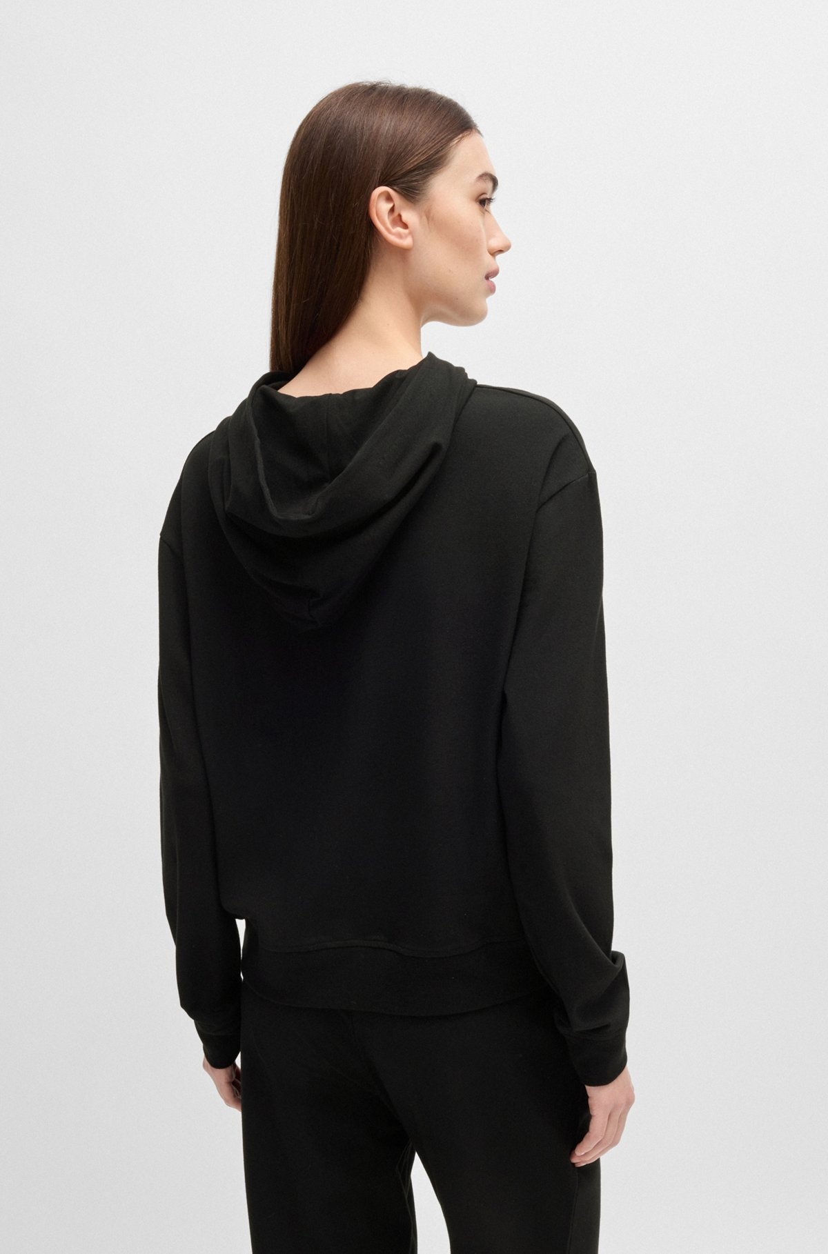 STRETCH-JERSEY HOODIE WITH LOGO PRINT - 5