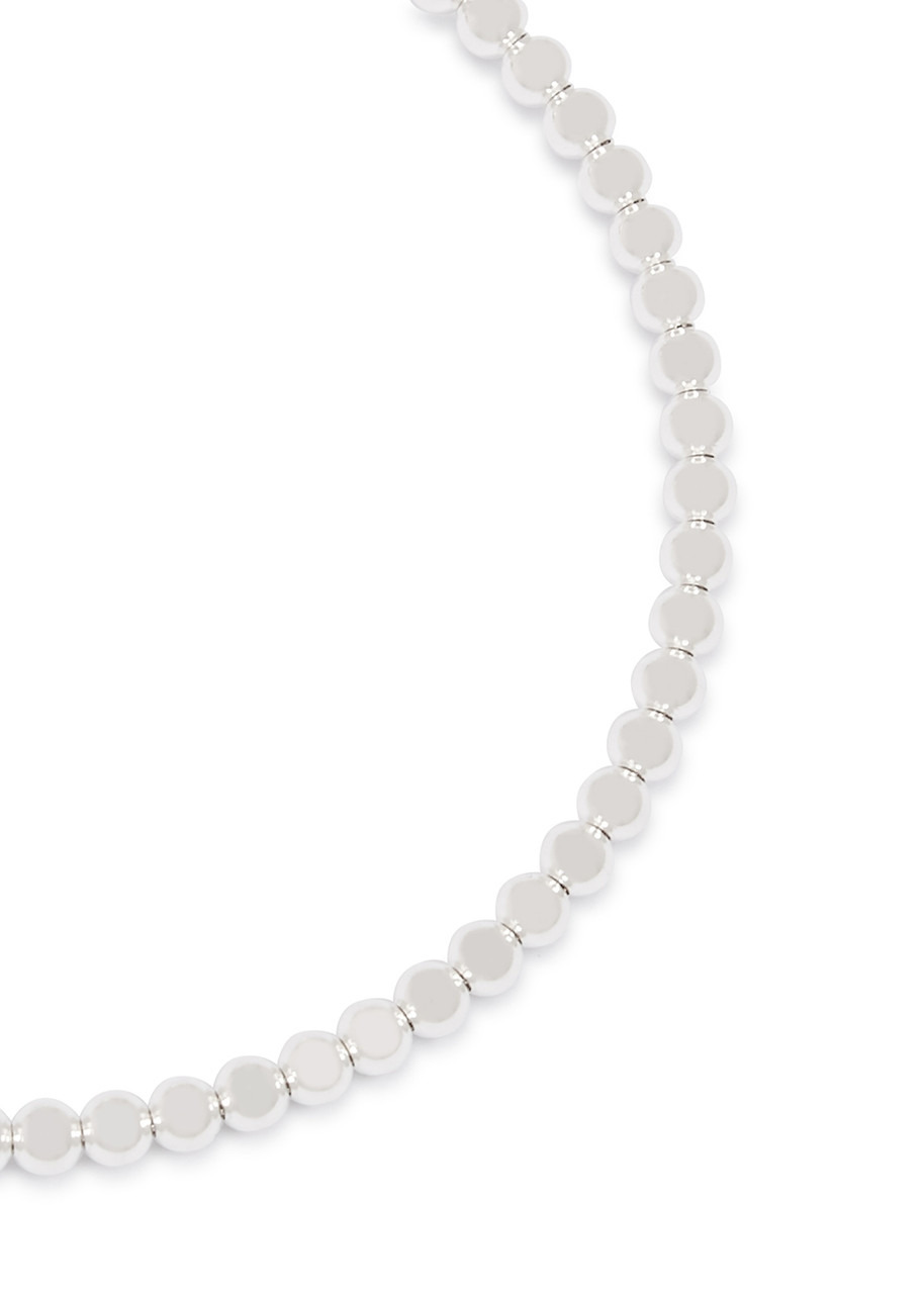 11g polished sterling silver beads bracelet - 2