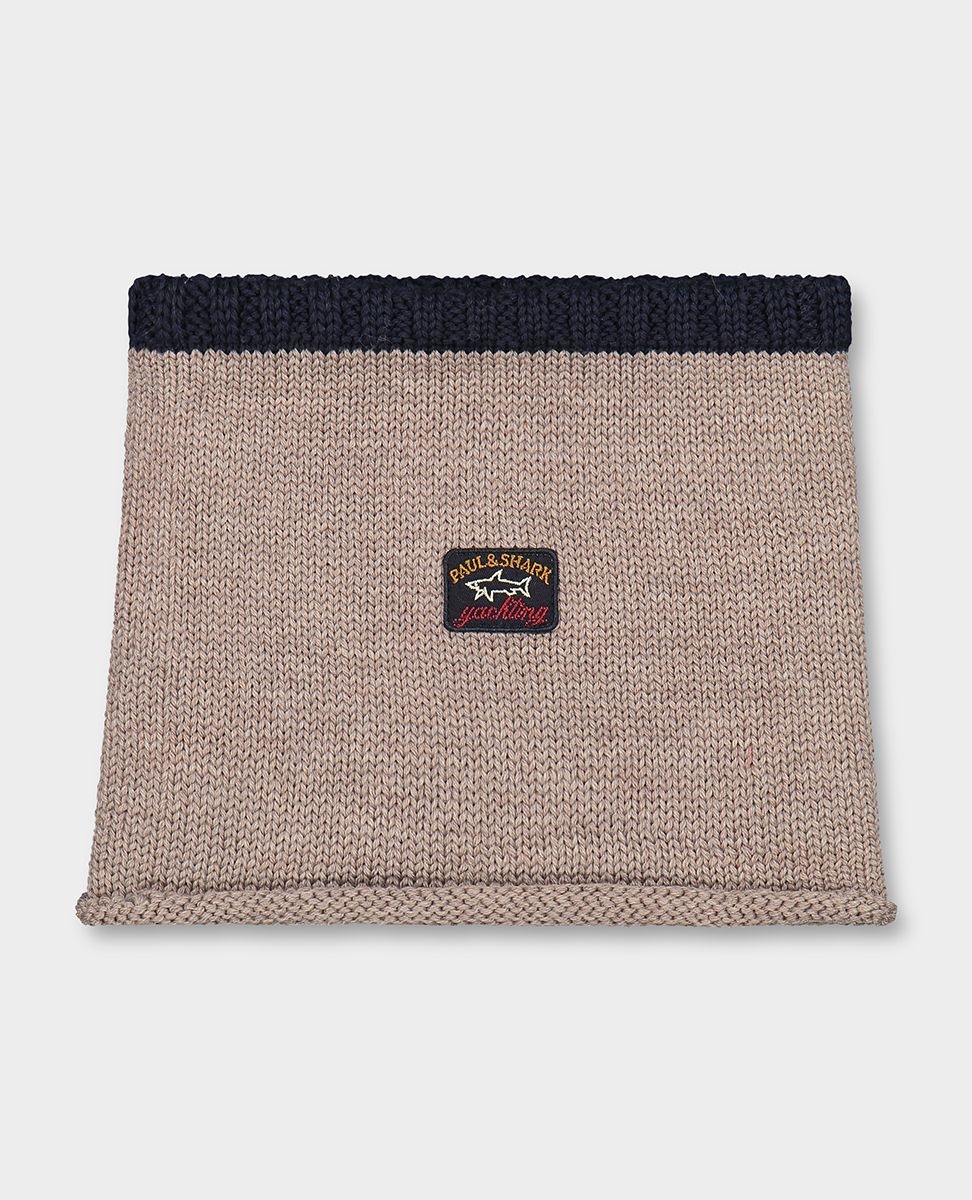 Wool Neck warmer with cotton lining - 1