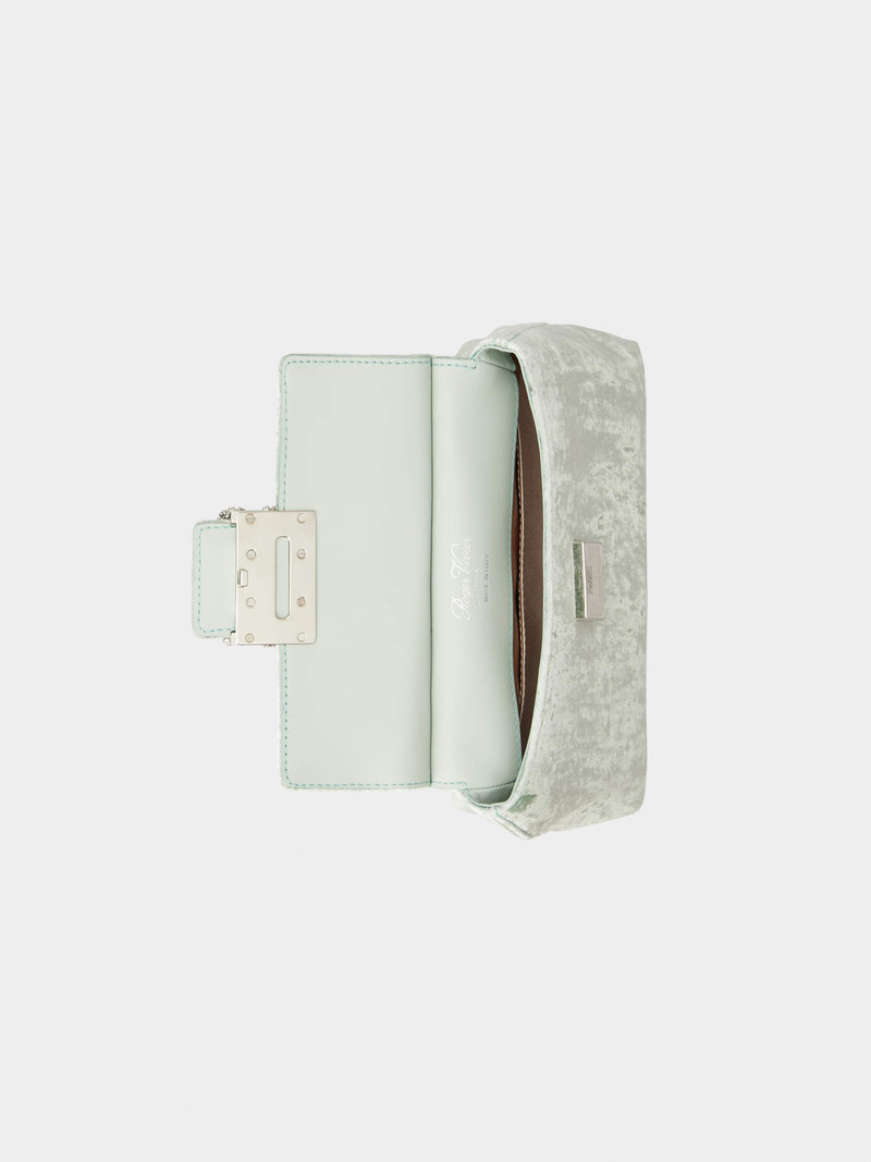 Viv' Flower Strass Jewel Buckle Cabas Mini Bag in Velvet 6