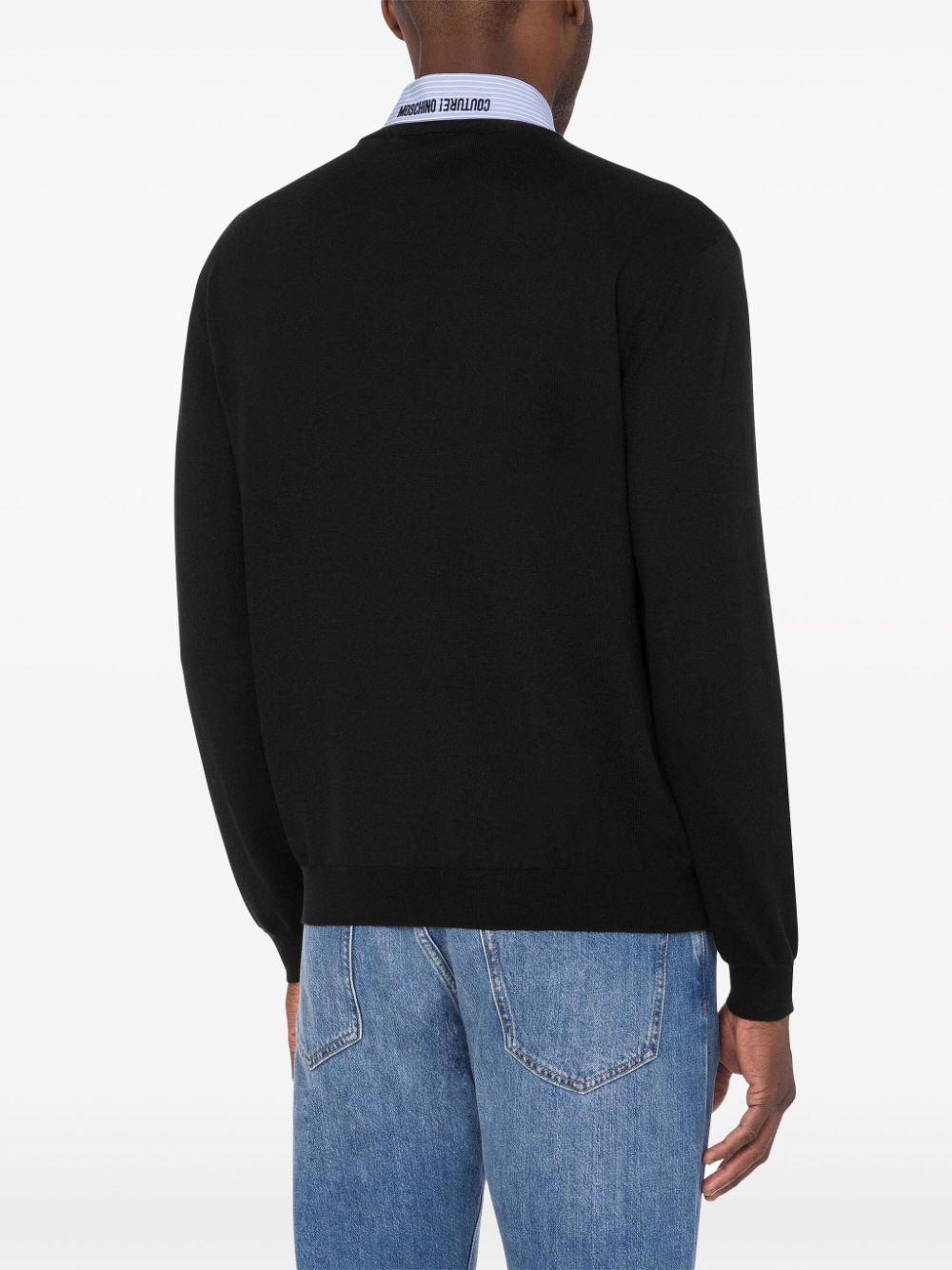 logo-print layered jumper - 3