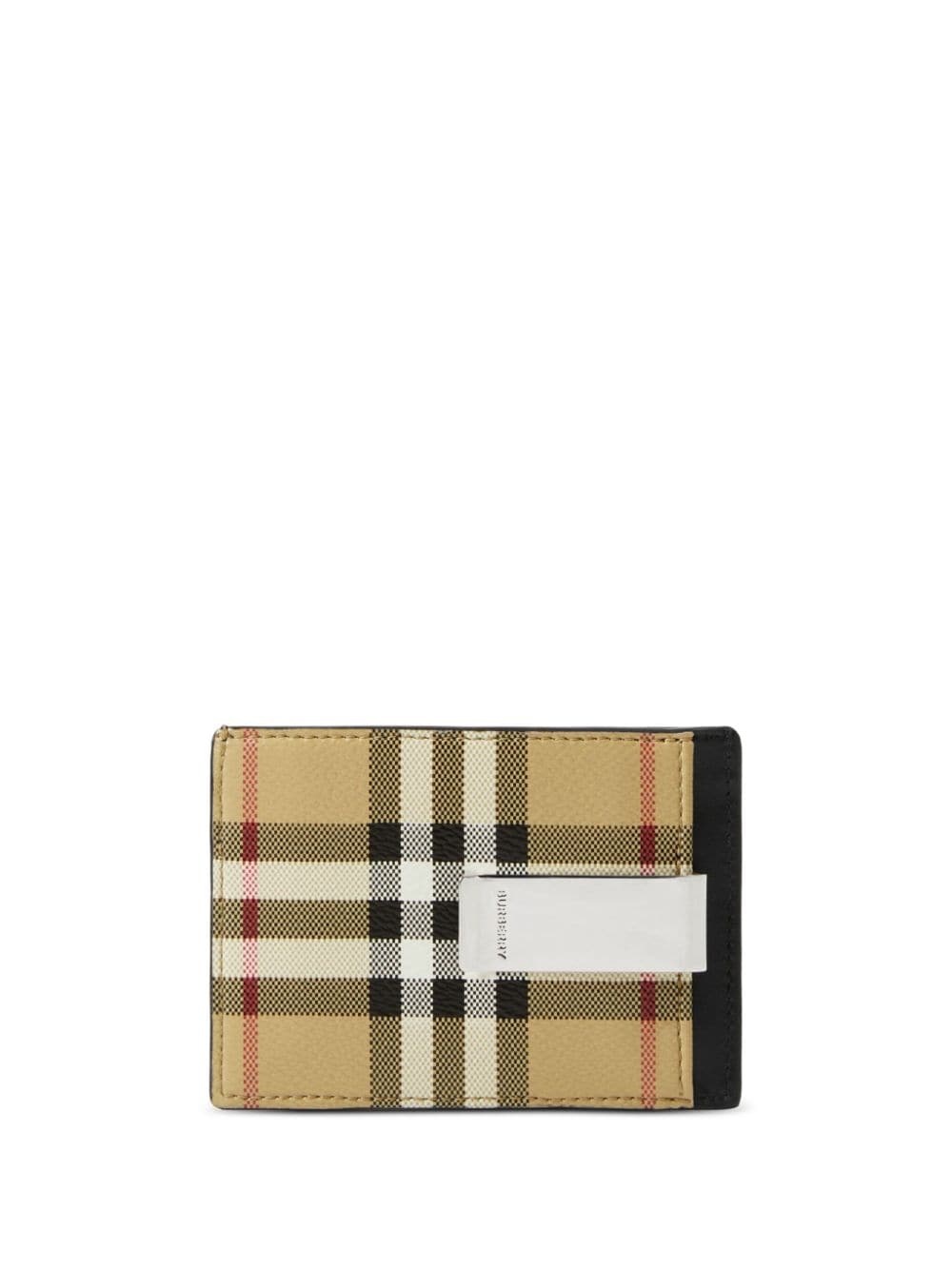 Vintage Check logo-engraved cardholder - 2
