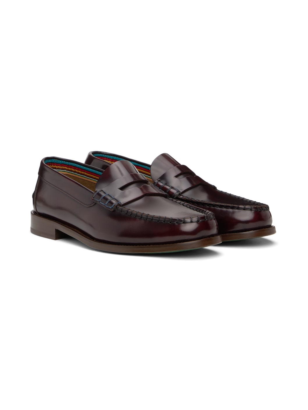 Burgundy Lido Leather Loafers - 4