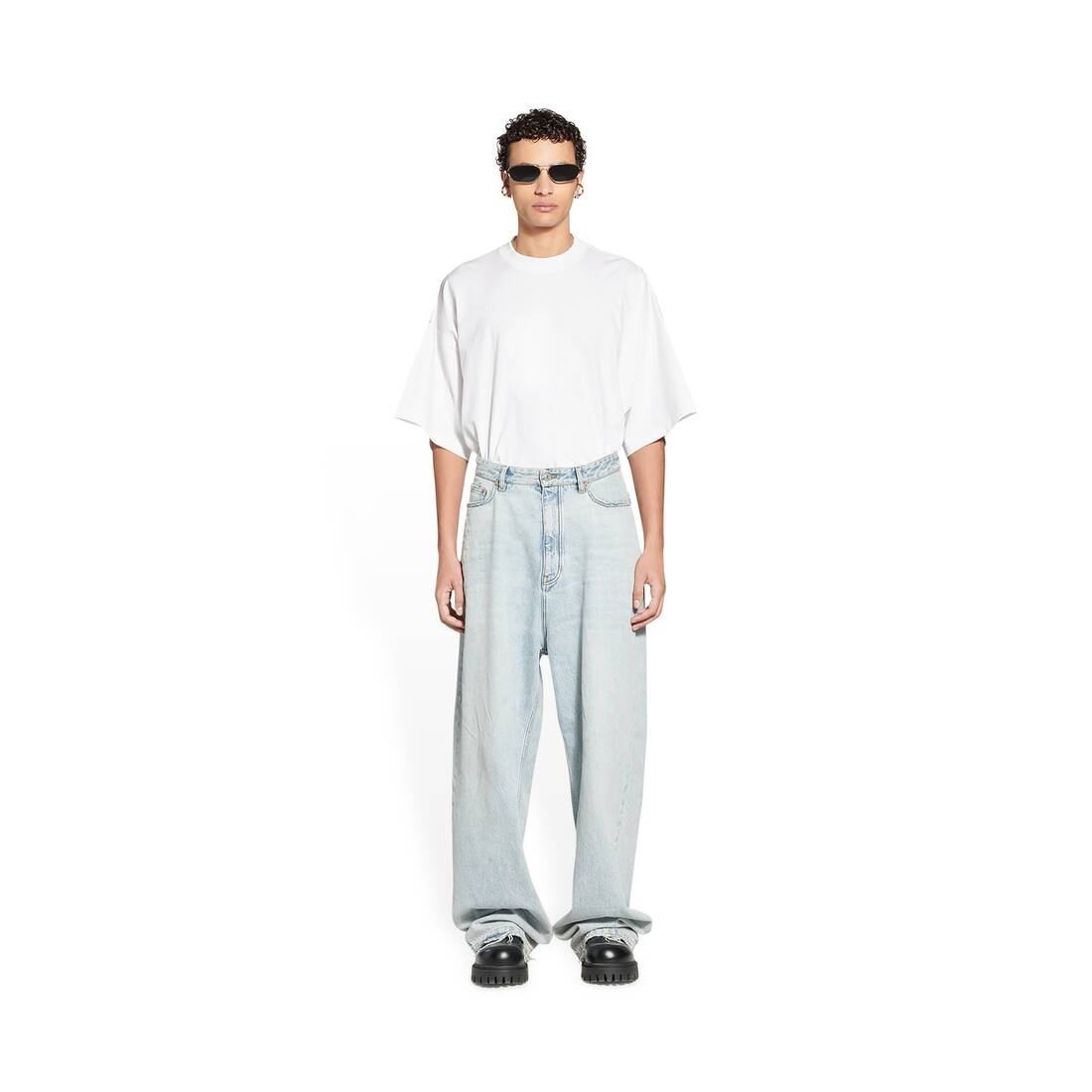 Pull-up Pants in Light Blue - 2