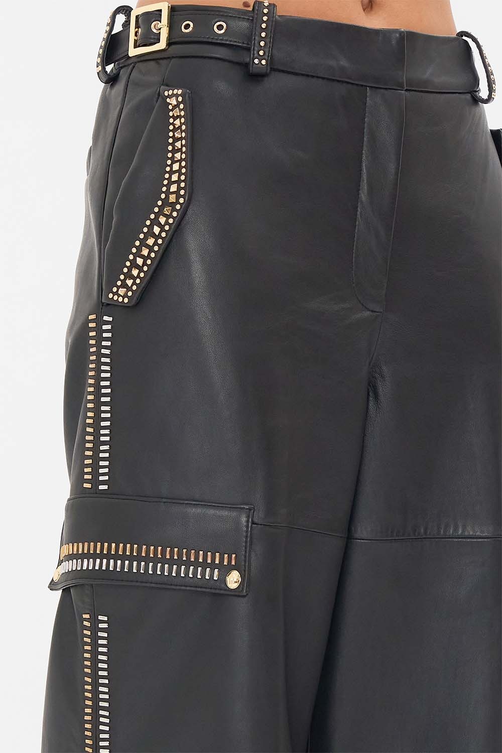 LEATHER UTILITY PANT - 7