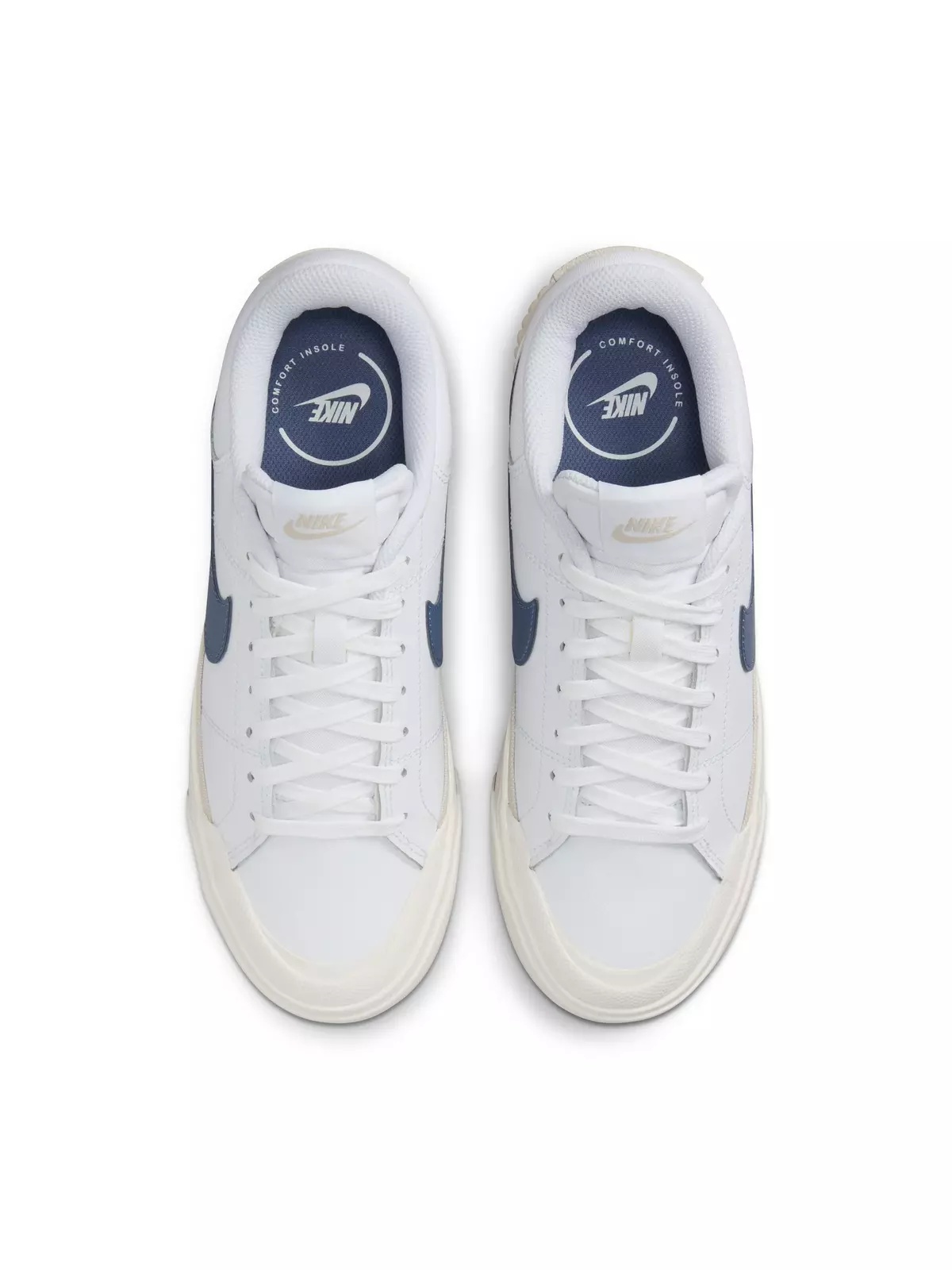 Court Legacy Lift "White/Light Orewood Brown/Sail/Diffused Blue" Women's Shoe - 4