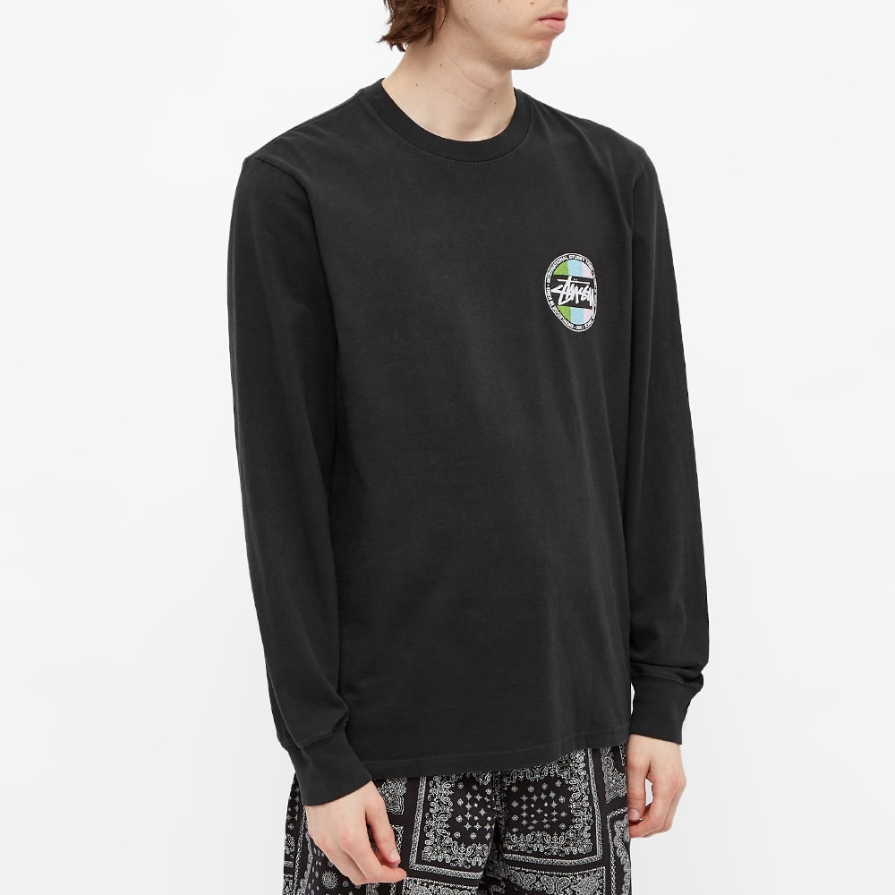 Stussy Long Sleeve Classic Dot Pigment Dyed Tee - 4