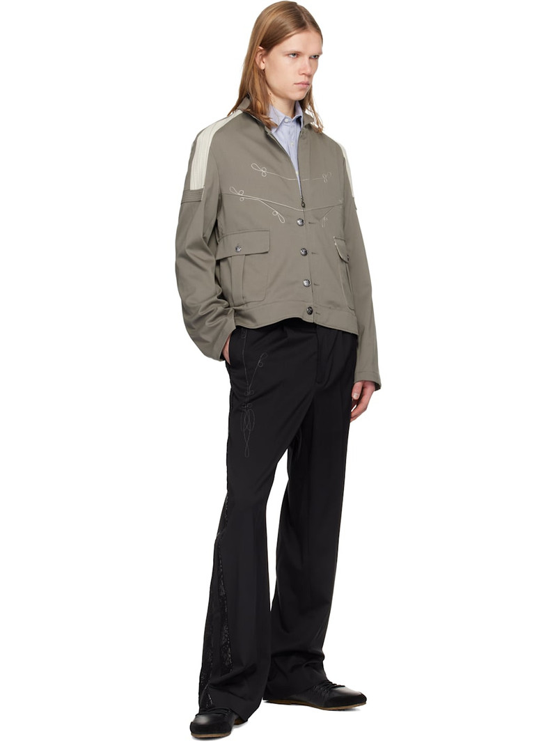 Kiko Kostadinov Black Kormos Military Trousers outlook