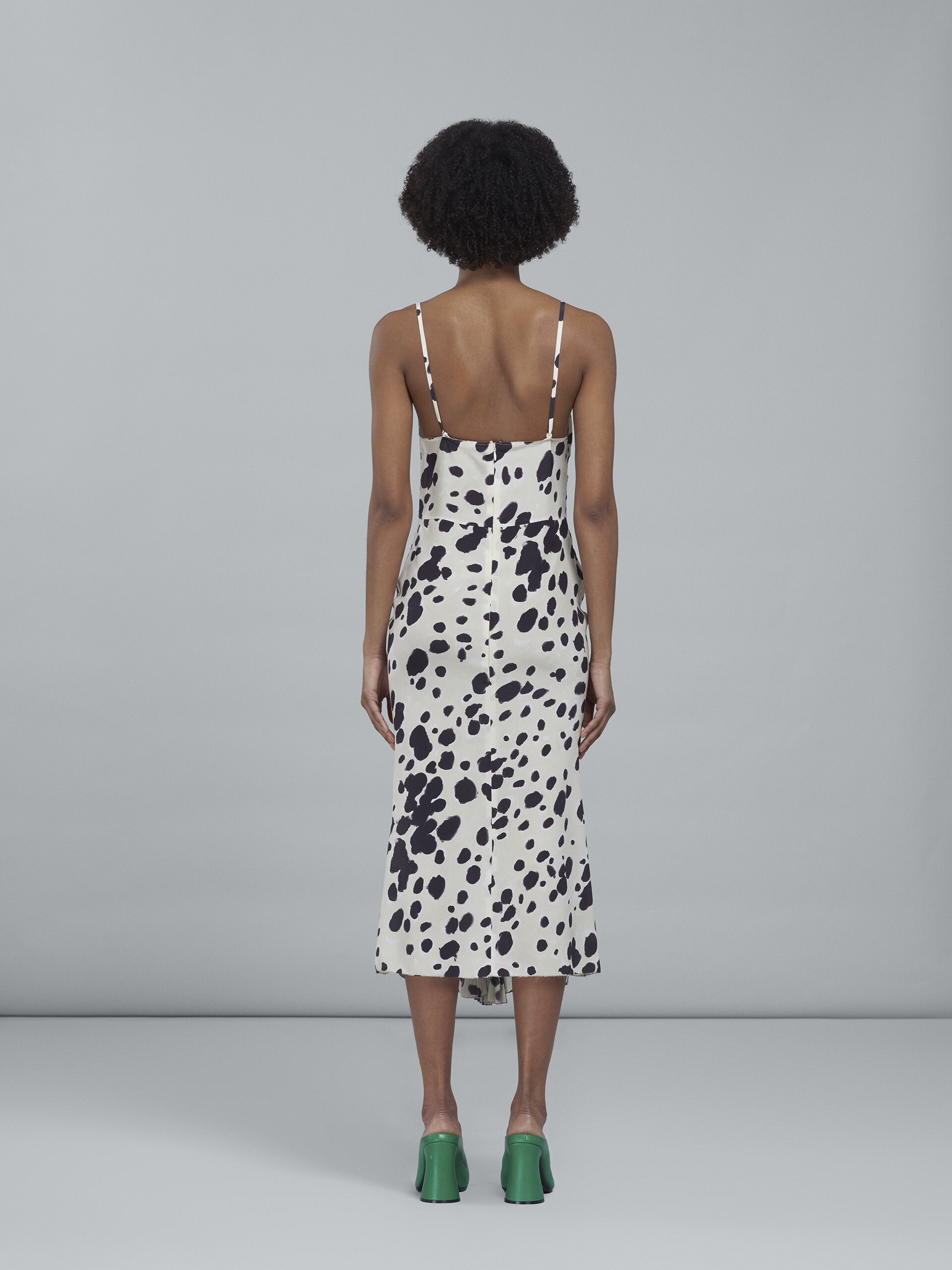 POP DOTS PRINT SILK CRÊPE DRESS - 3