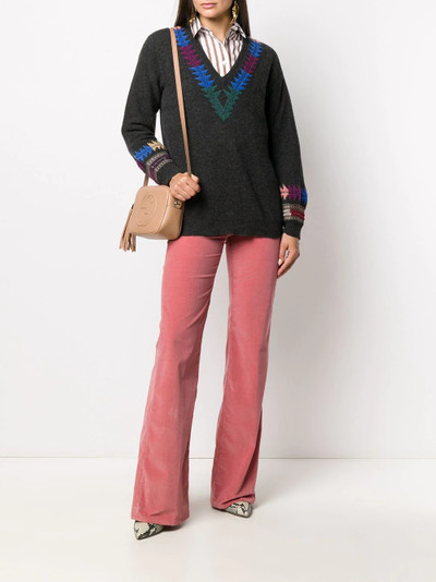 Etro flared corduroy trousers outlook