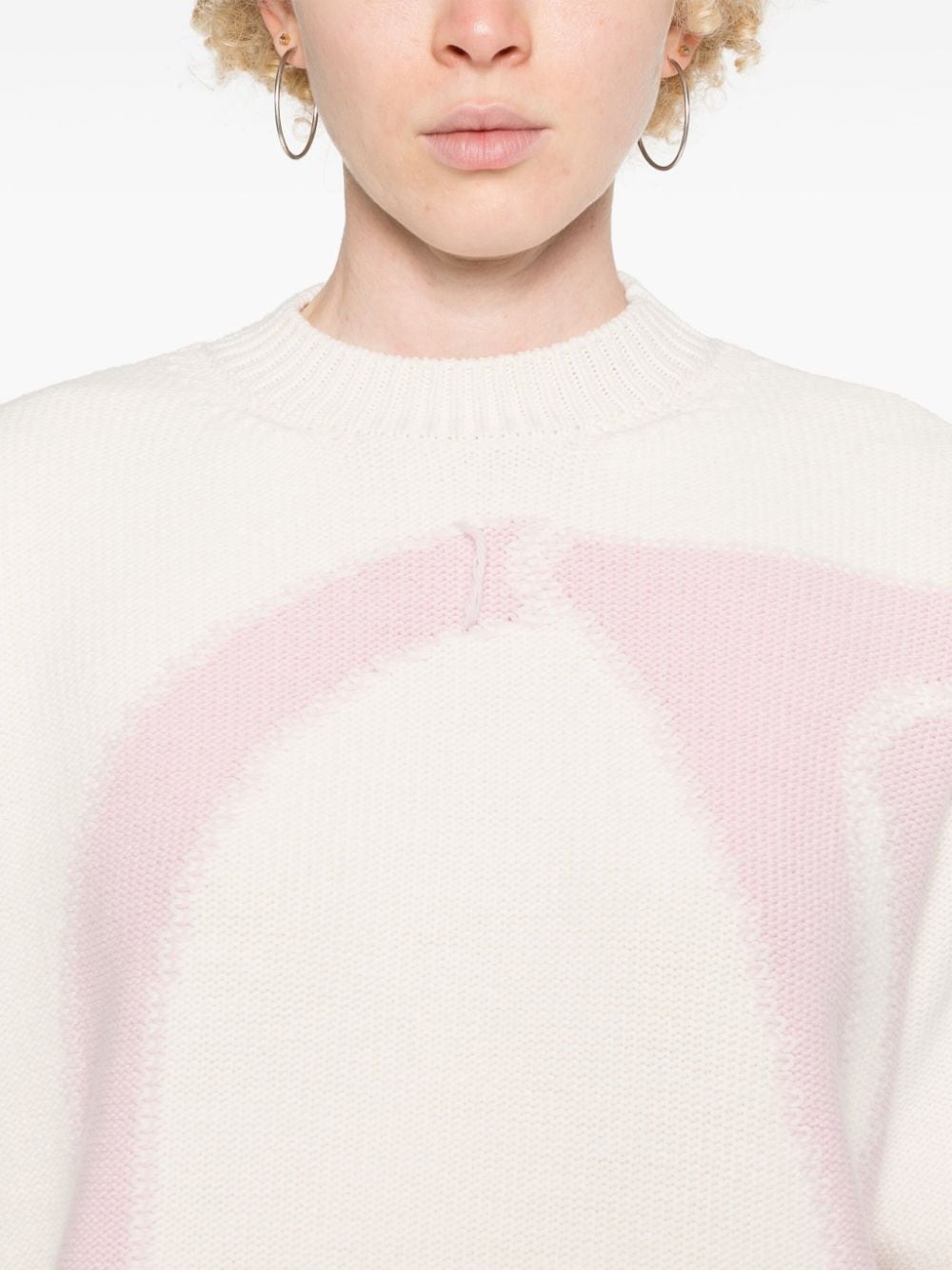 intarsia-knit logo jumpers - 5