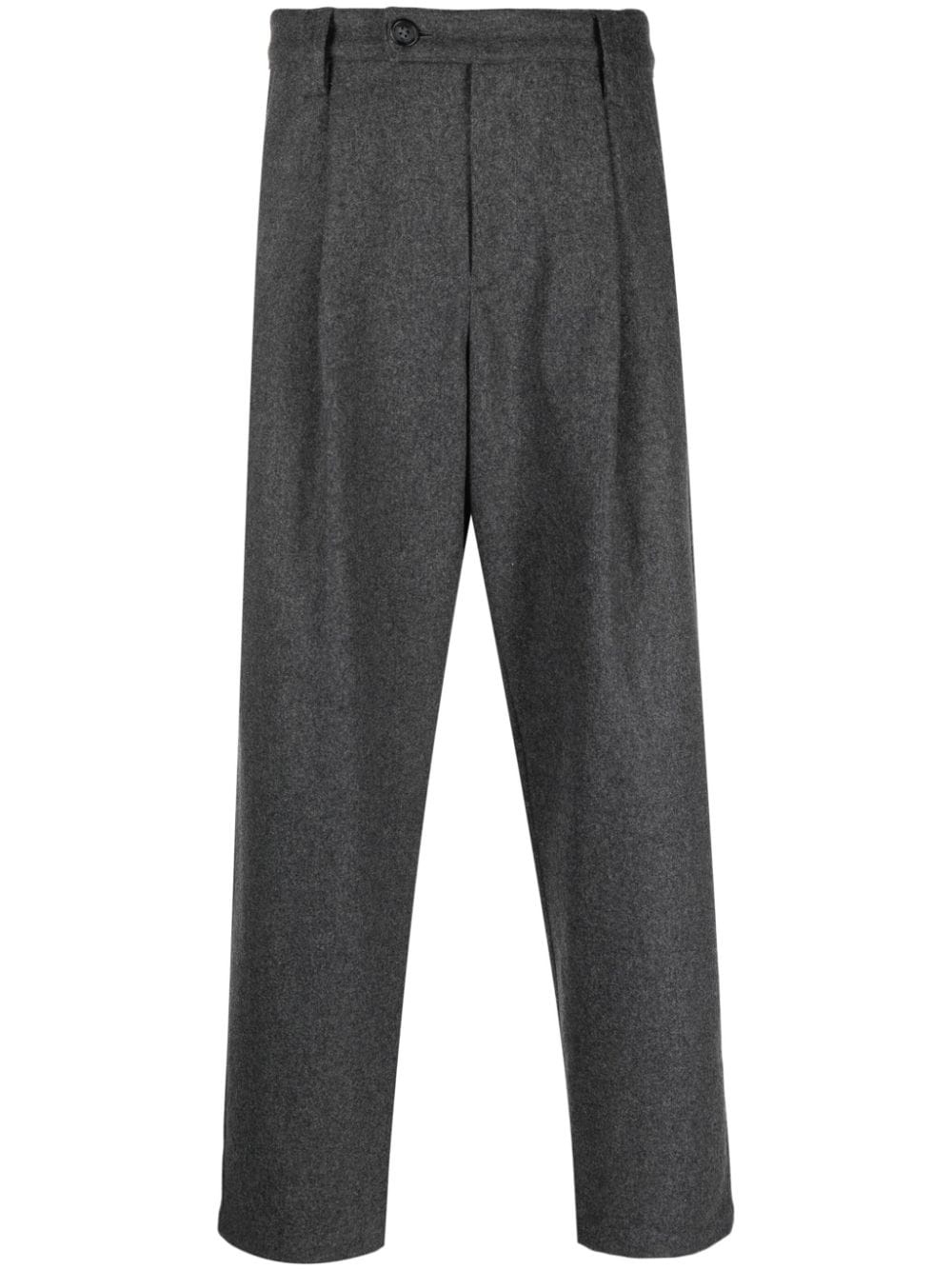 straight-leg wool-blend trousers - 1