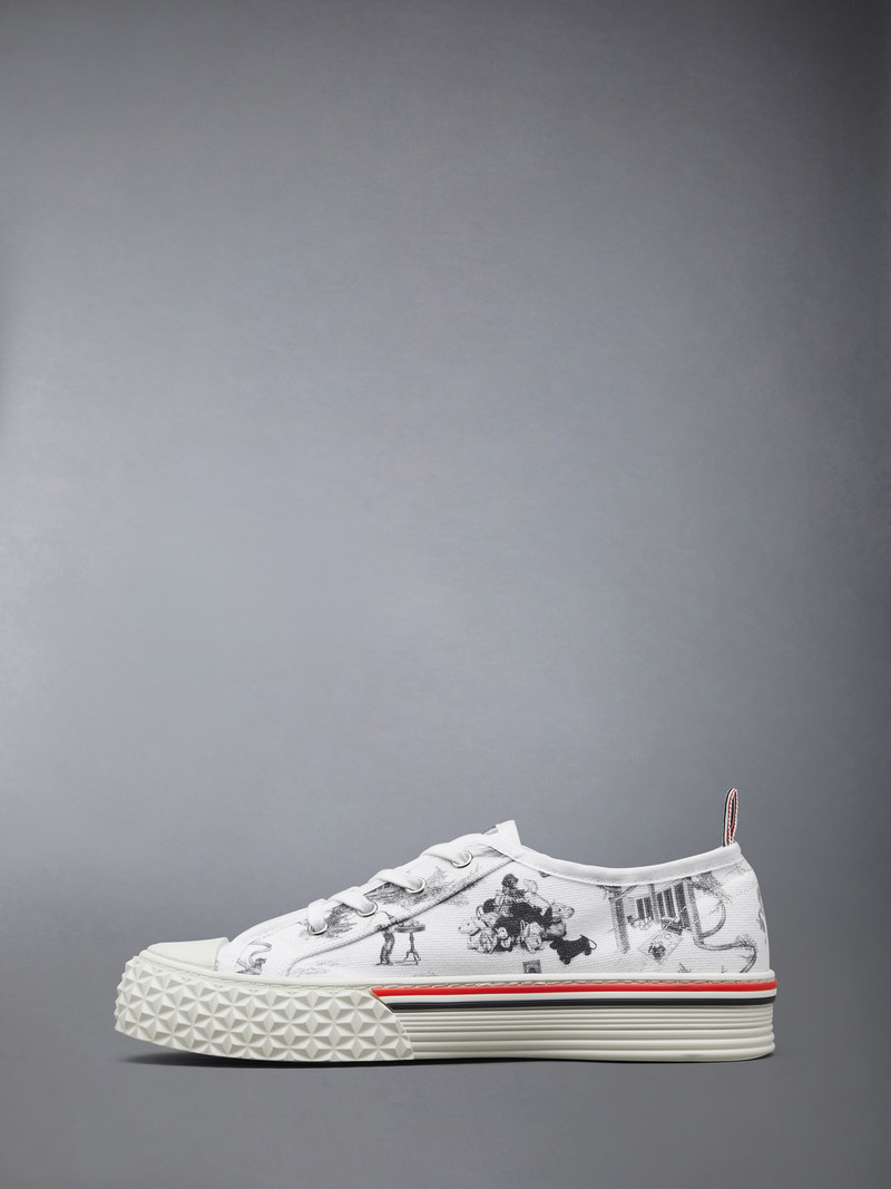 CANVAS HECTOR TOILE LOW TOP SNEAKERS 3