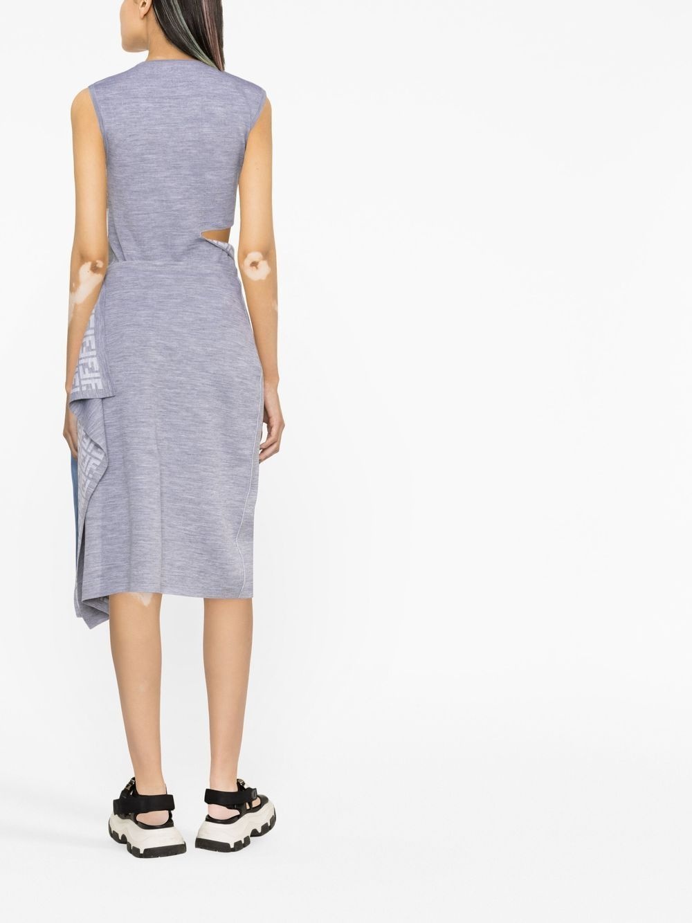 logo-pattern wrap midi skirt - 2