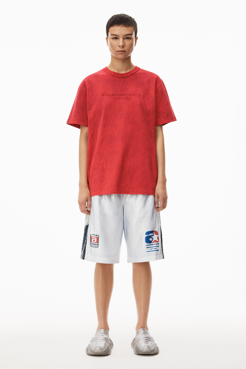 Alexander Wang PLASTER DYED LOGO TEE IN COMPACT JERSEY outlook
