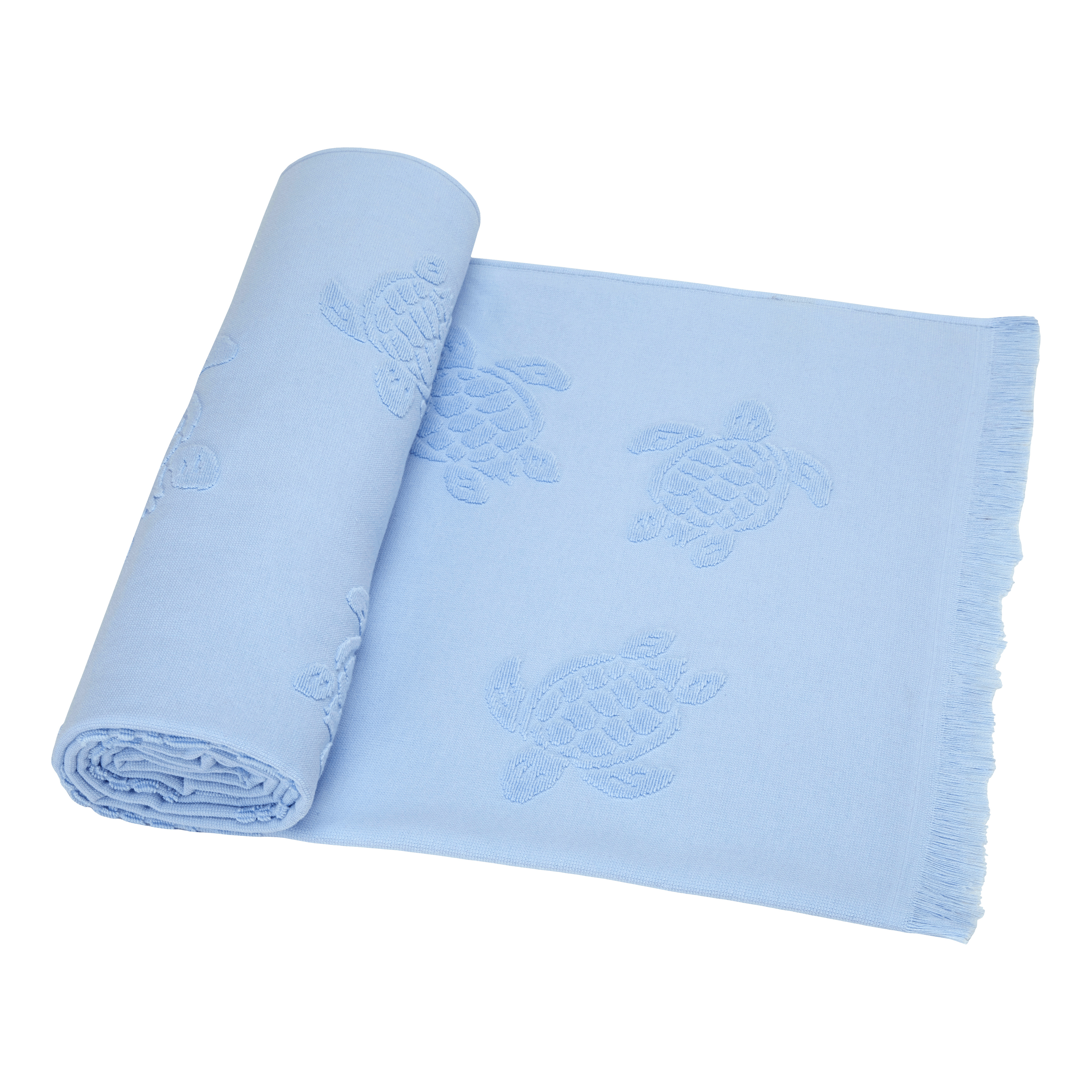 Beach Fouta in Organic Cotton Turtles Jacquard - 3