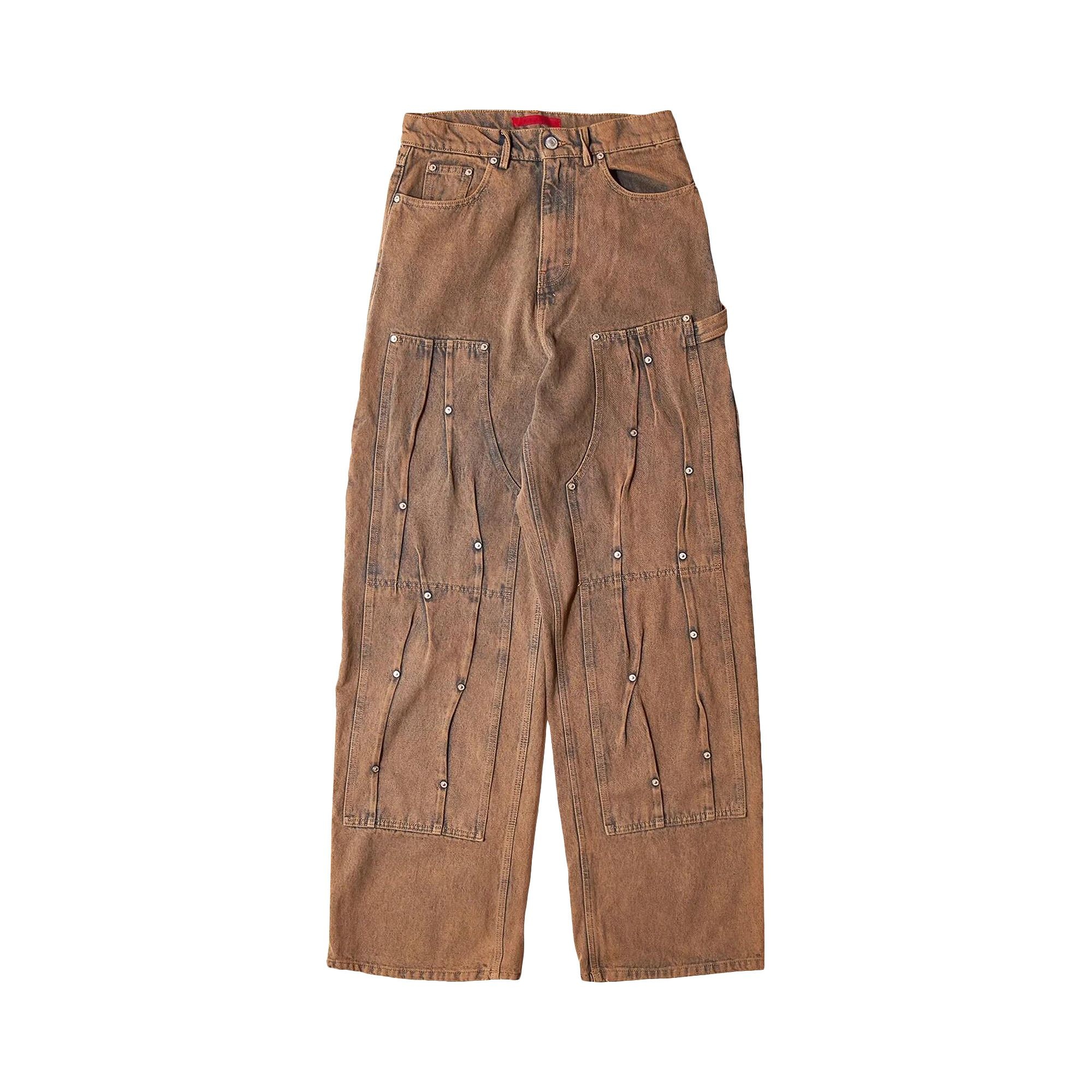 KUSIKOHC Workwear Multi Rivet Denim 'Brown' - 1