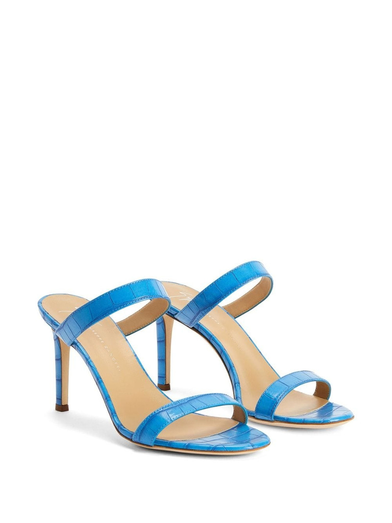 Giuseppe Zanotti Calista 85mm double-strap leather mules outlook