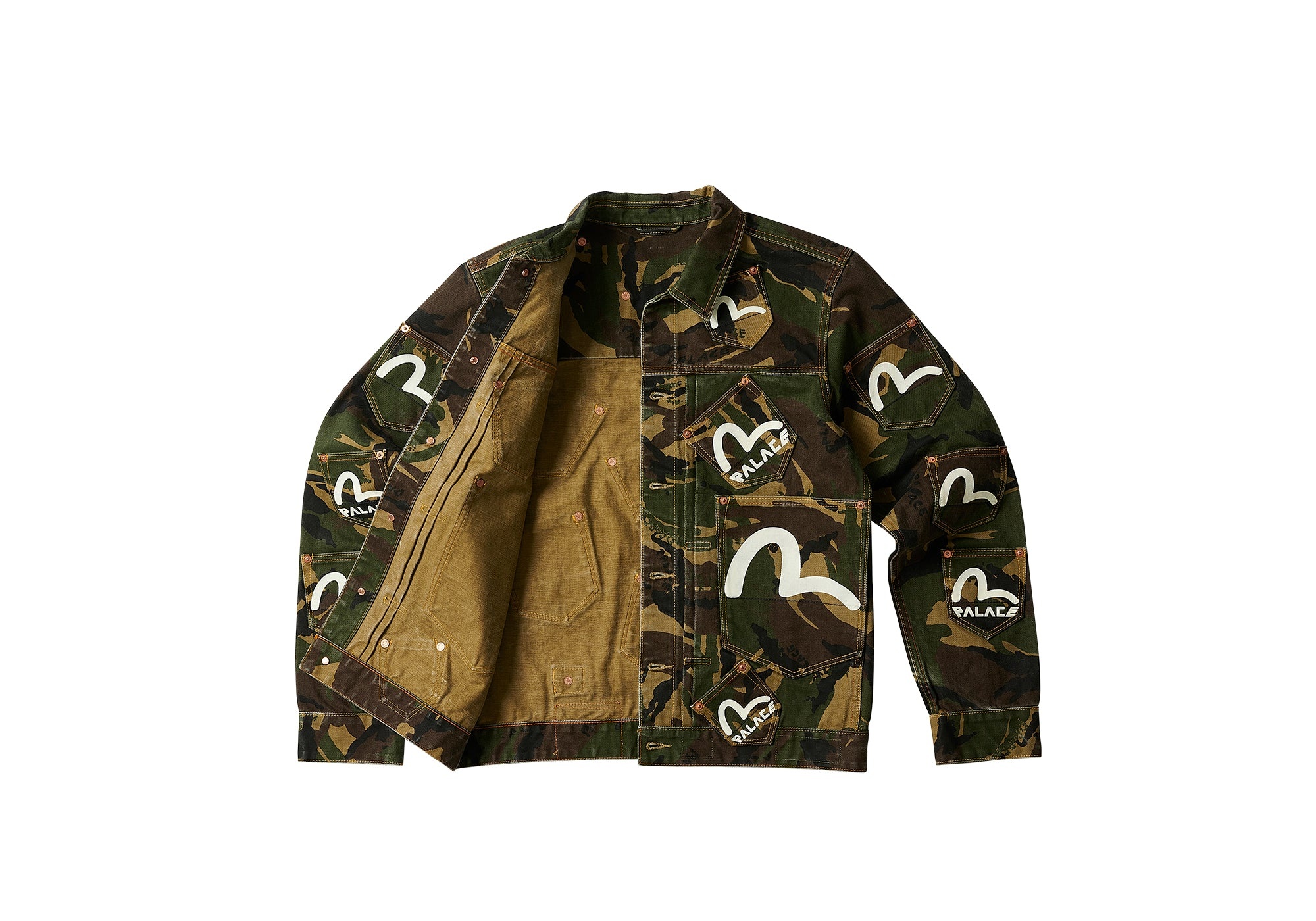 PALACE EVISU TYPE ONE DENIM JACKET CAMO - 2