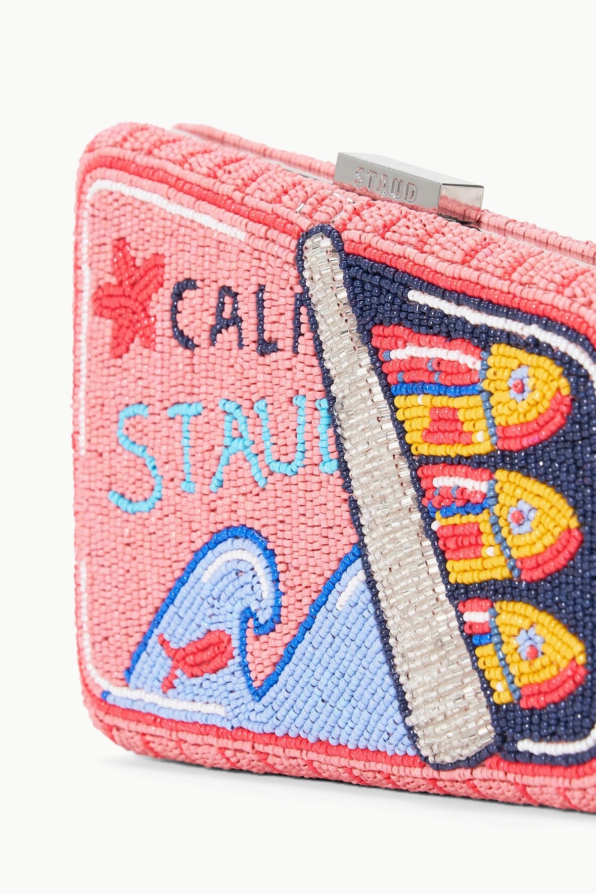 STAUD CARMELLA BEADED CLUTCH STAUDINES PINK - 3