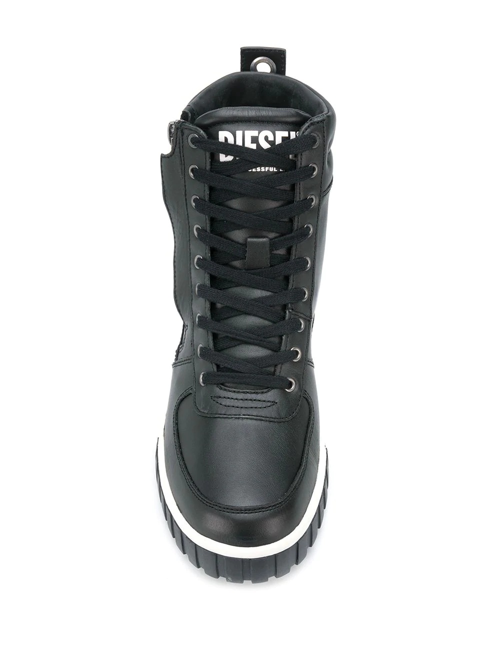 panelled hi-top sneakers - 4