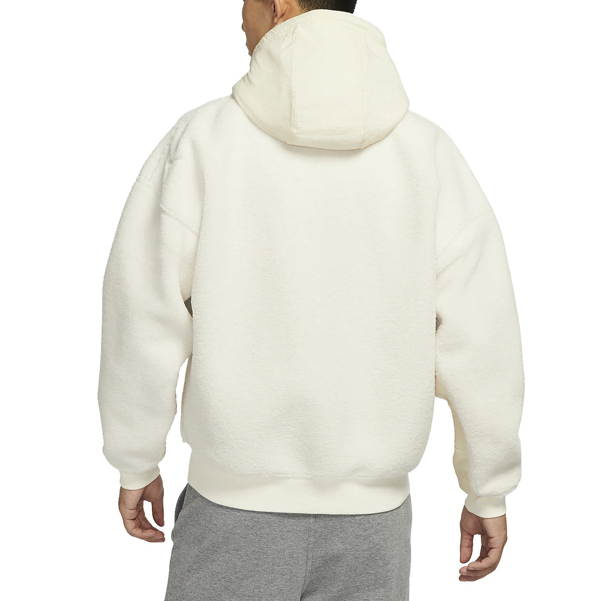 Men's Air Jordan Splicing Polar Fleece Hooded Jacket Light Ivory DQ0385-110 - 4