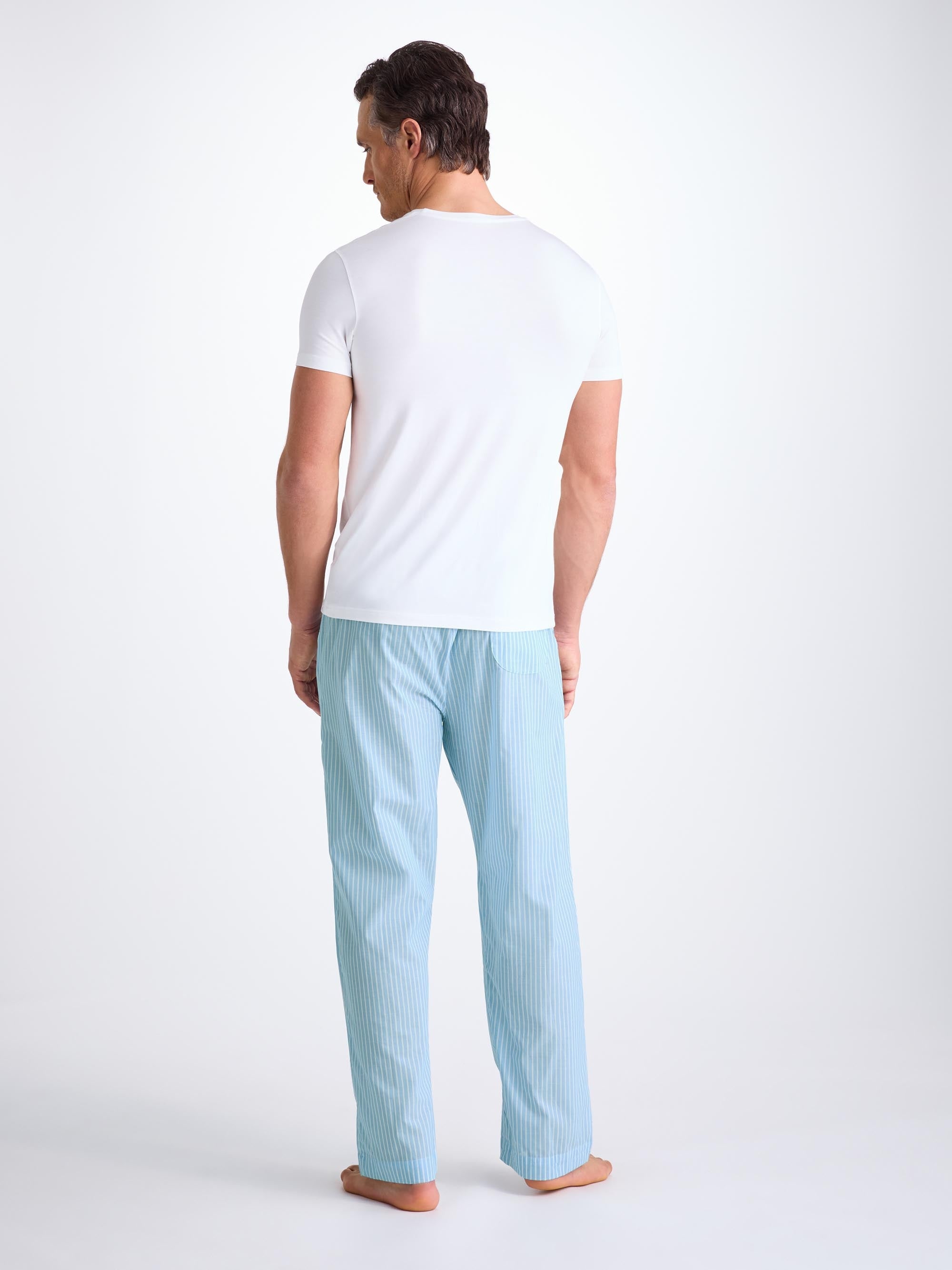 Men's Lounge Pants Amalfi 21 Cotton Batiste Blue - 4