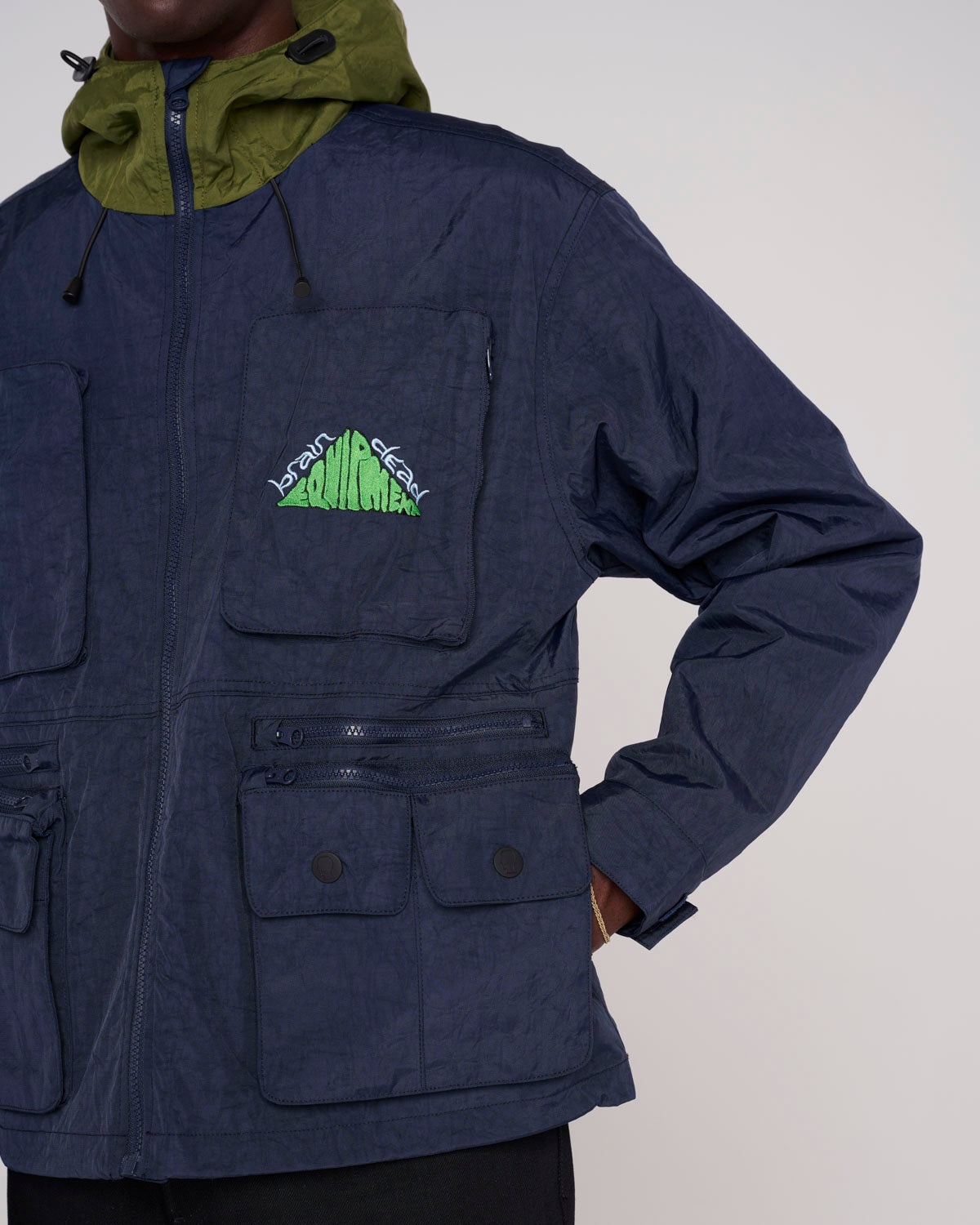 Cropped Hunting Jacket - Navy - 6