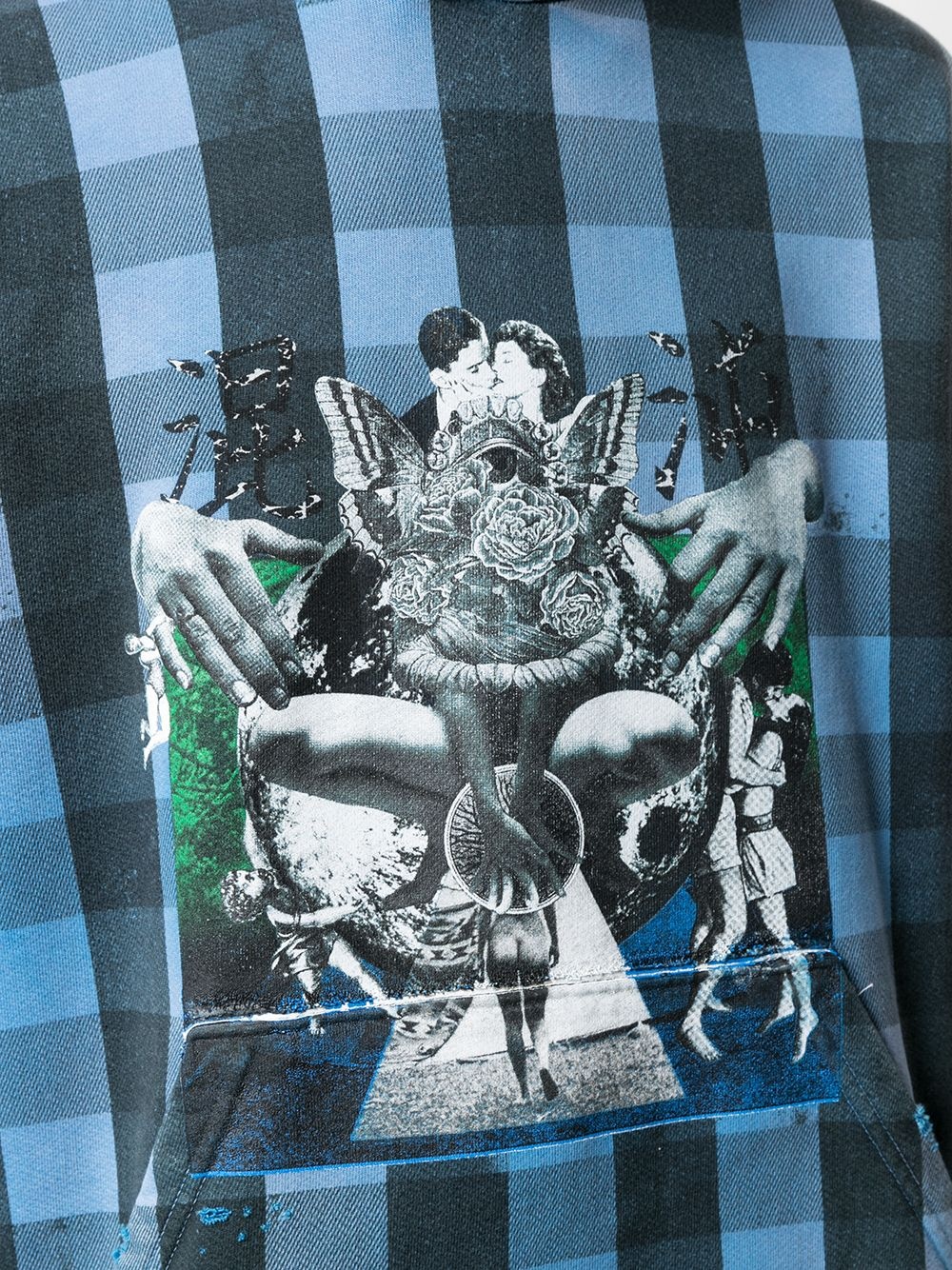 Babylon Burning check hoodie - 5