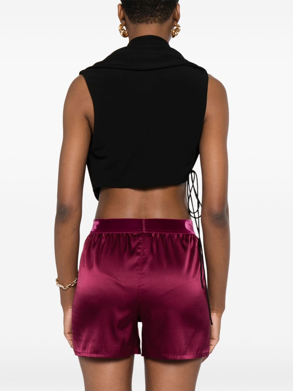 stretch-silk shorts - 4