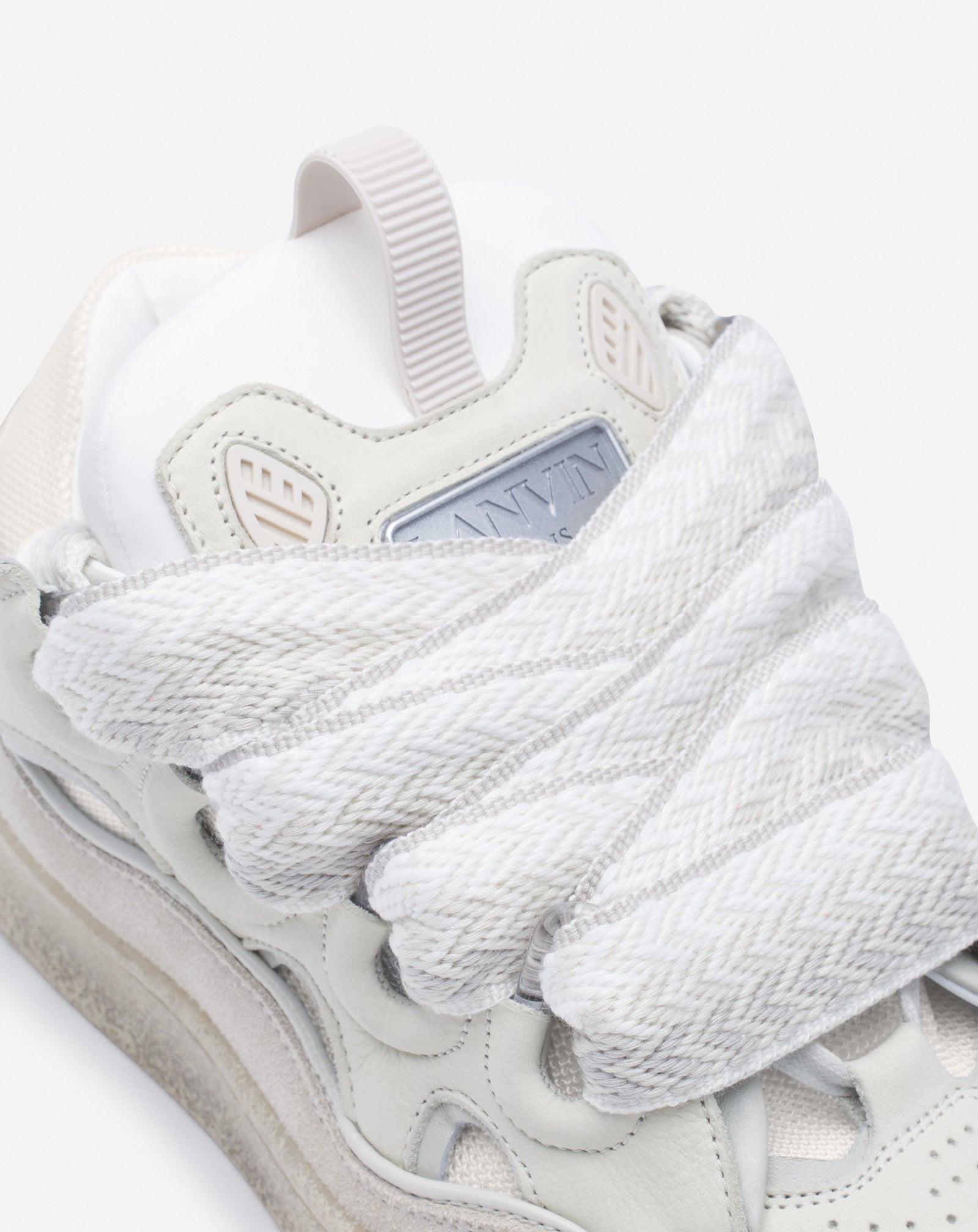 LEATHER CURB SNEAKERS - 5